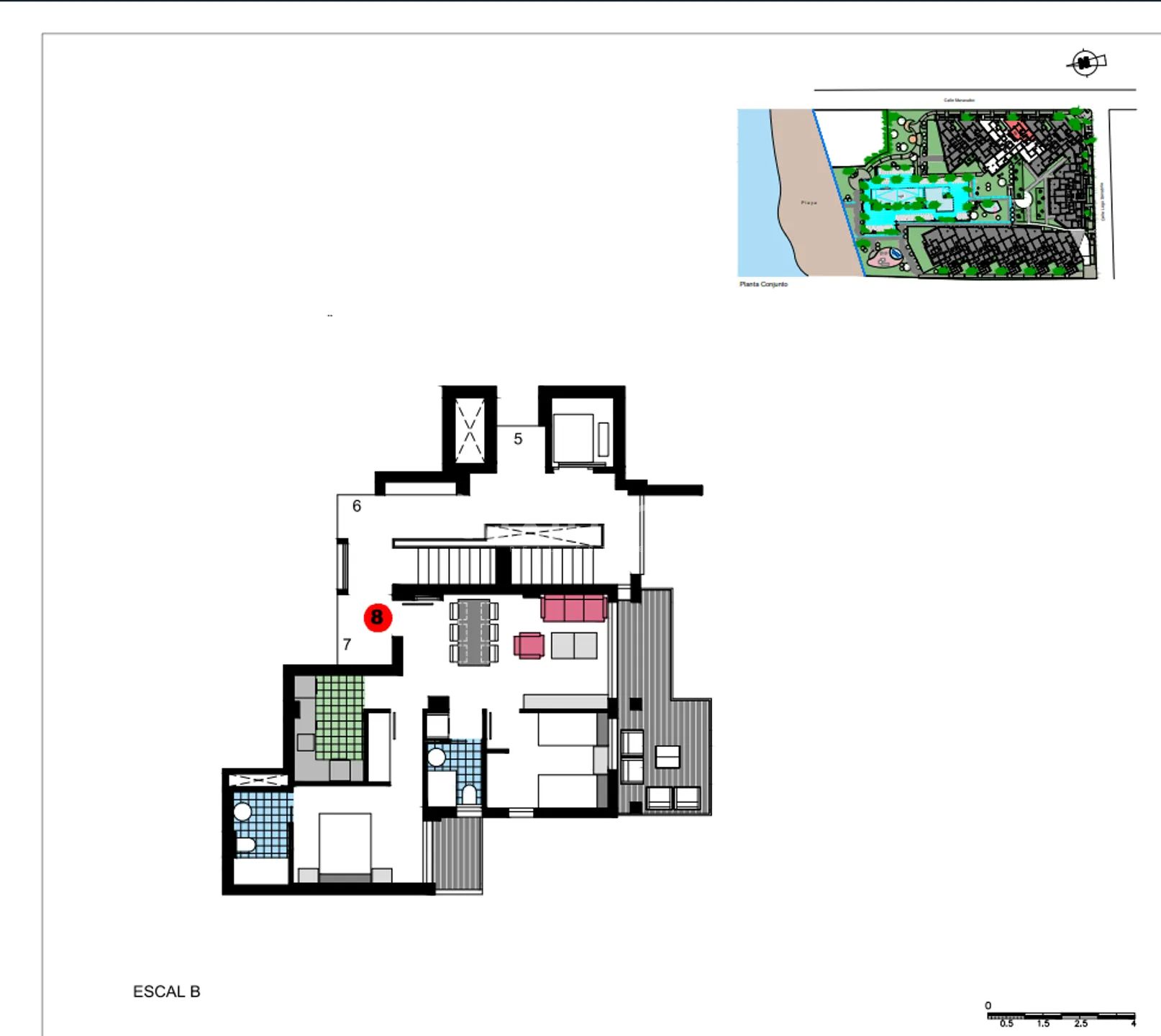 Modern Apartment in Les Marines-Deveses — Floor Plan 1