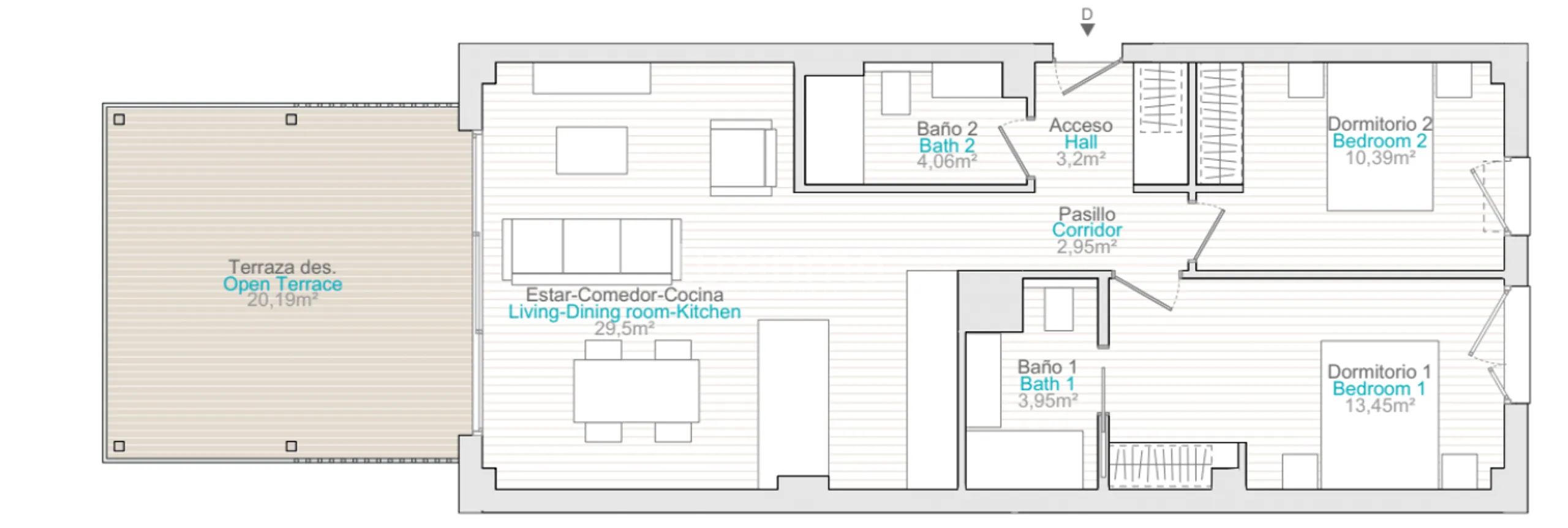Modern Apartment in El Verger — Floor Plan 1