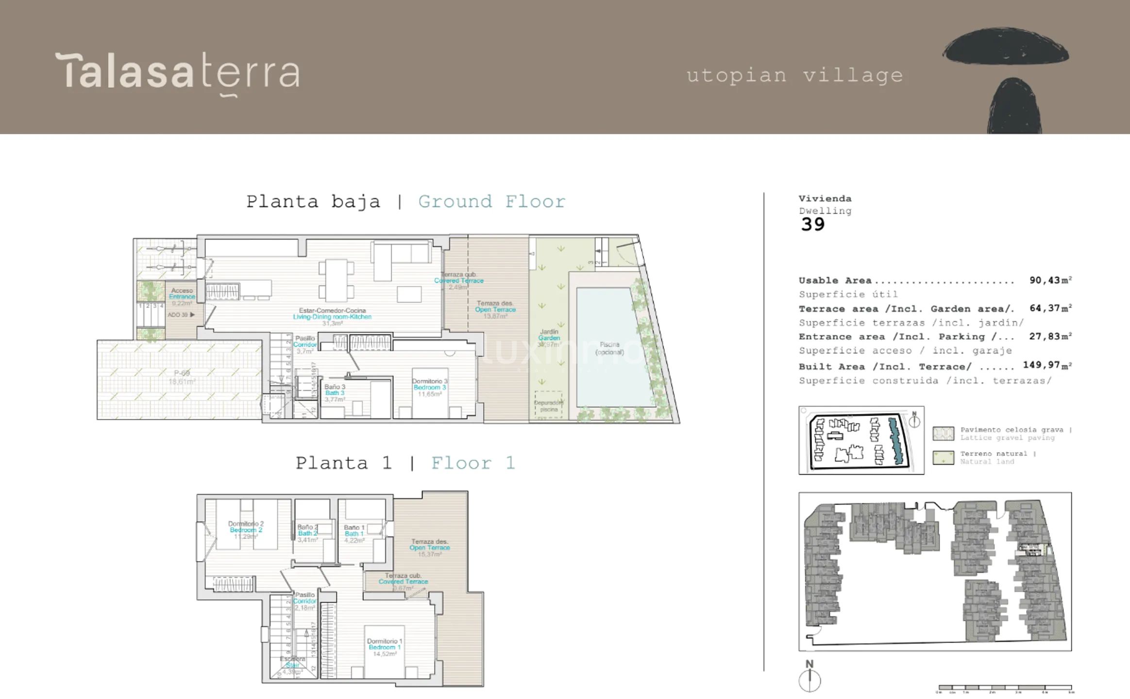 Modern Townhouse in Les Marines-Deveses — Floor Plan 1