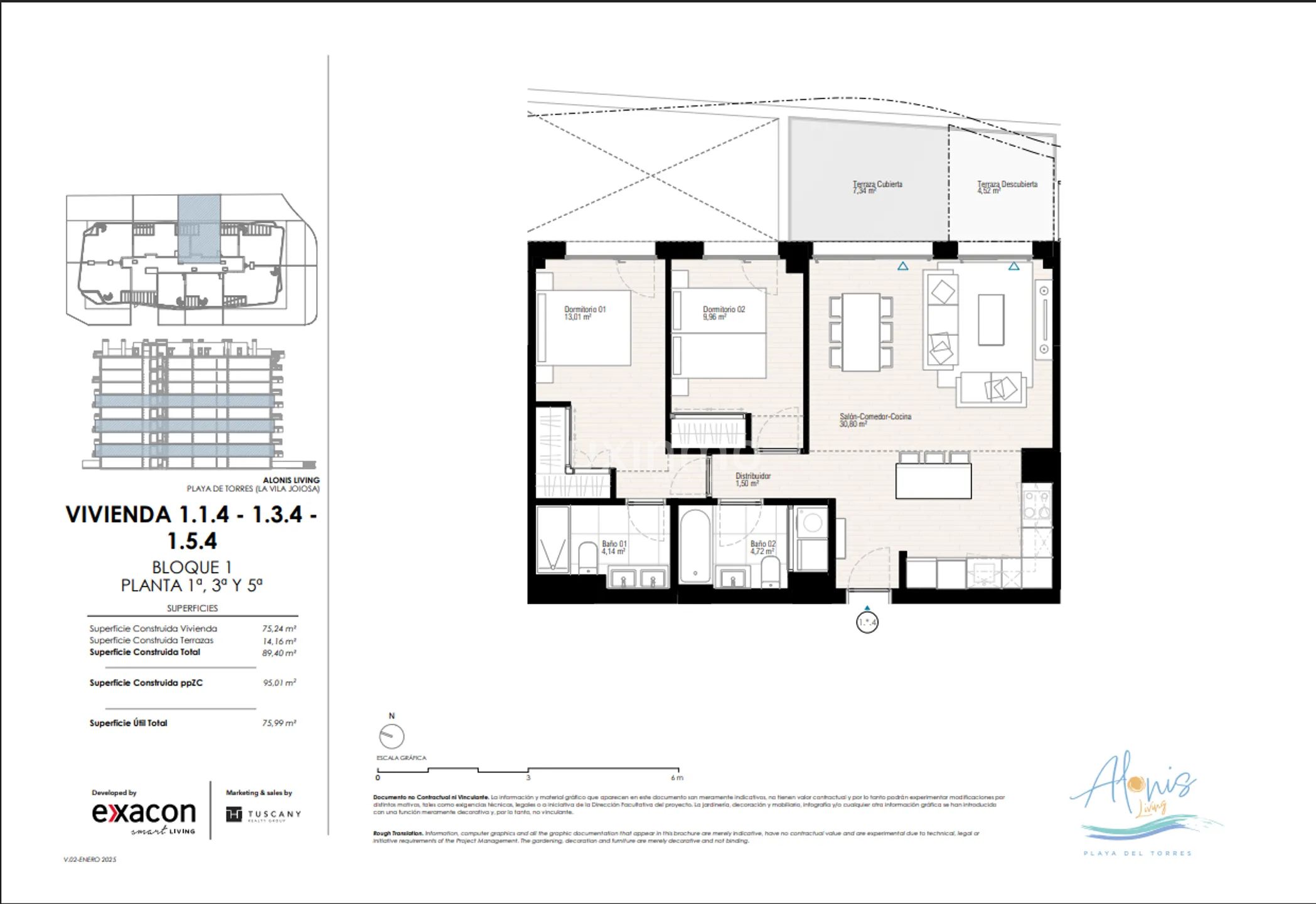Modern Apartment in Playa de Torres — Floor Plan 1