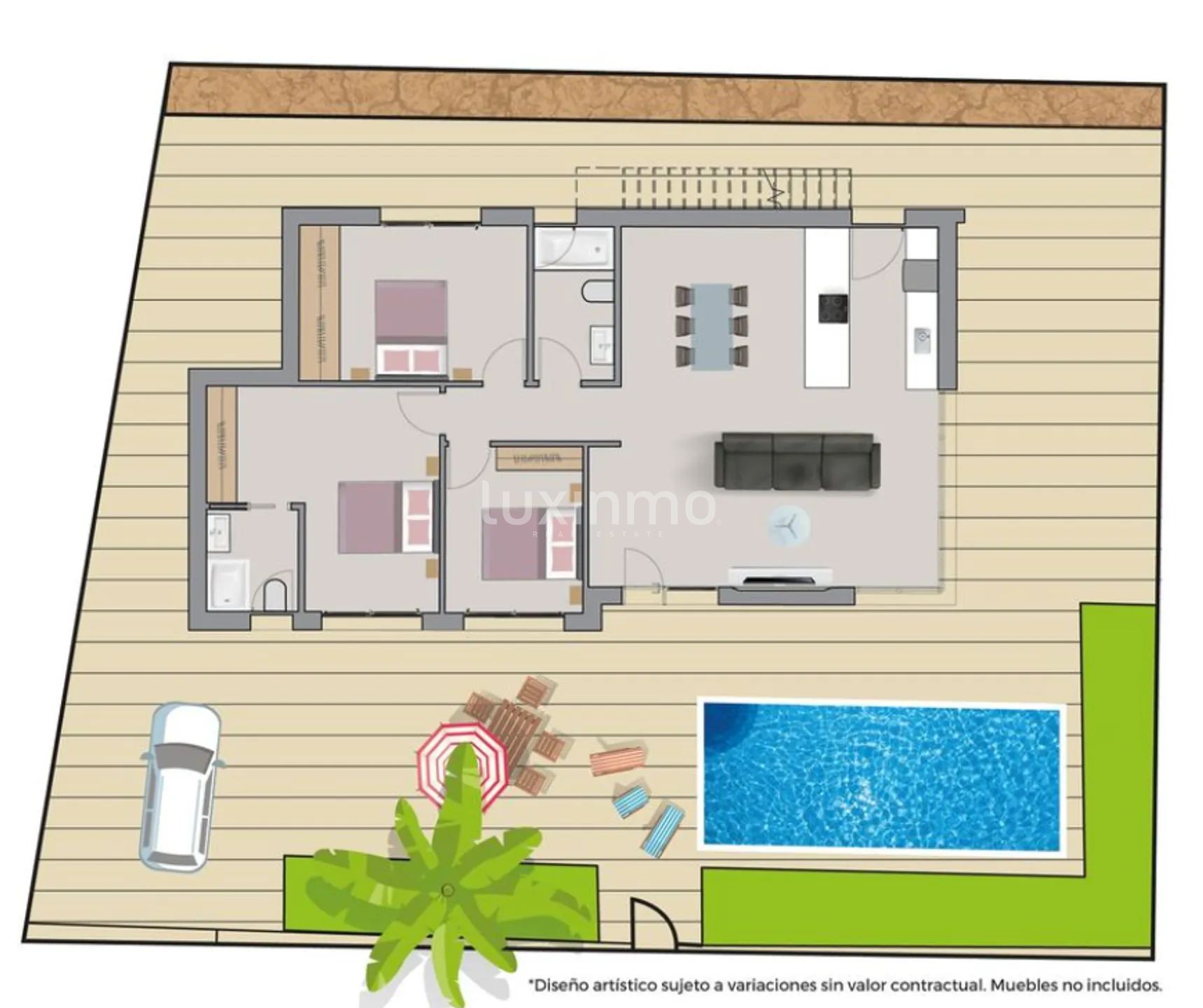 Modern Villa in Finestrat pueblo — Floor Plan 1