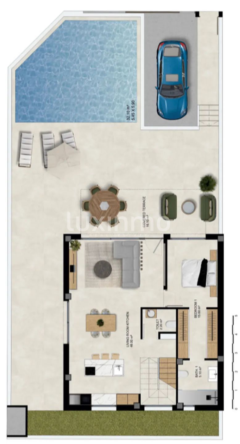 Modern Villa in Dolores — Floor Plan 1