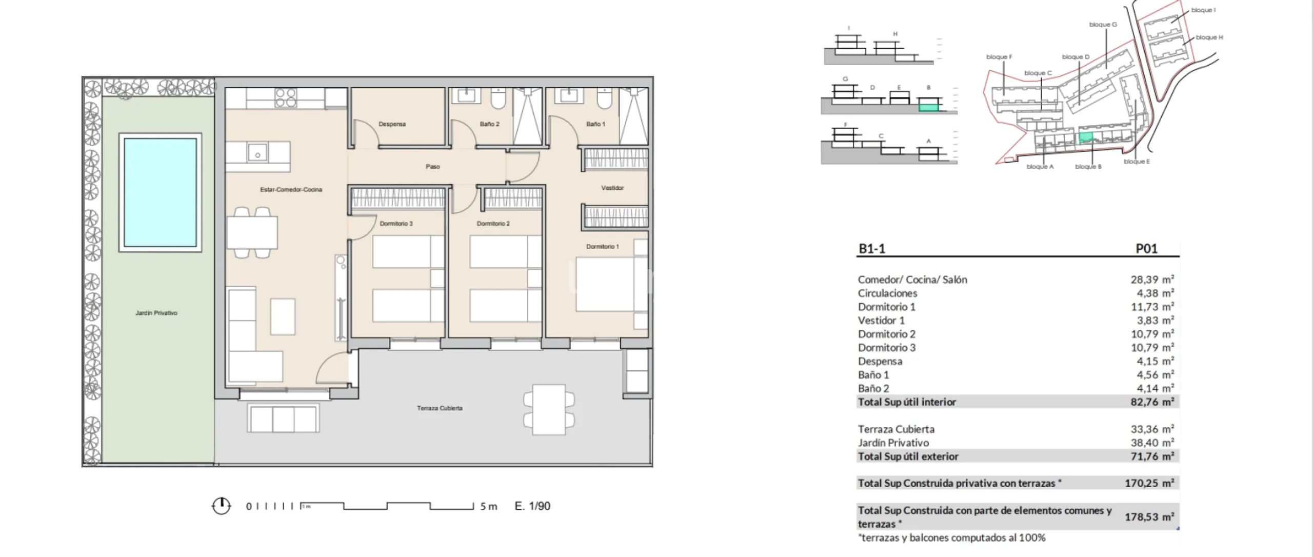 Modern Luxury Apartment in L'Alfàs del Pi — Floor Plan 1
