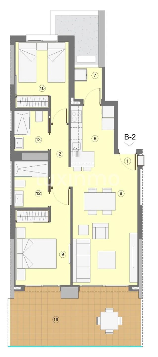 Modern Apartment in West Zone — Floor Plan 1