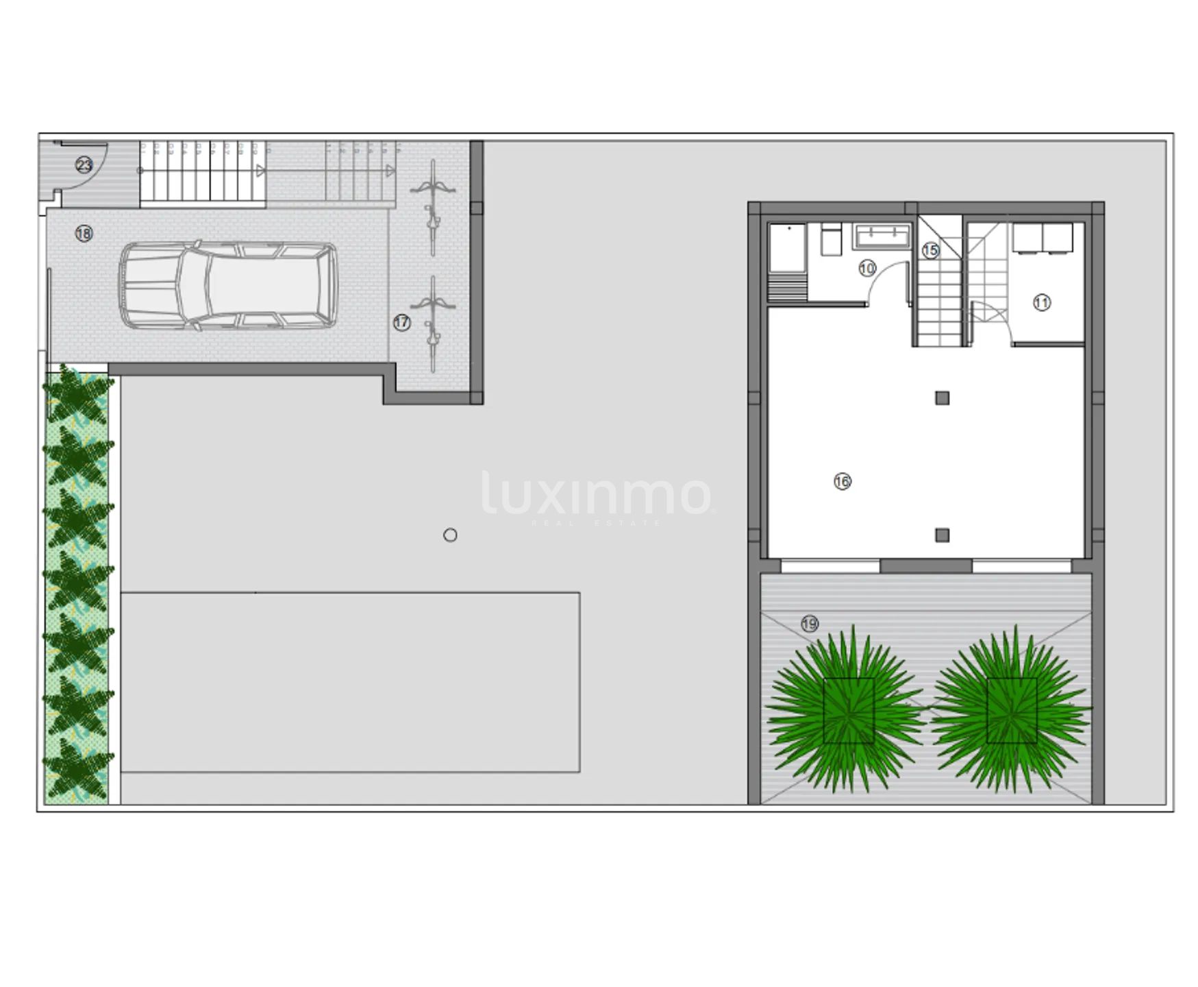 Modern Luxury Villa in Sierra Cortina Urbanization — Floor Plan 1