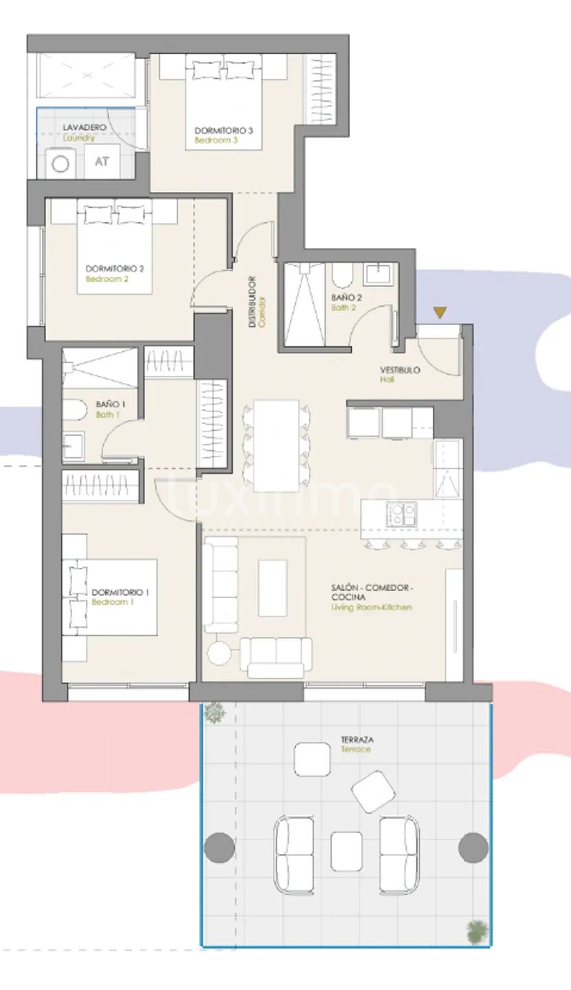 Modern Apartment in Playa Arenal-Bol — Floor Plan 1