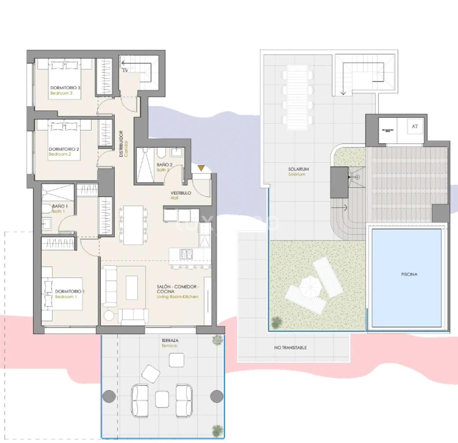 Modern Penthouse in Playa Arenal-Bol — Floor Plan 1