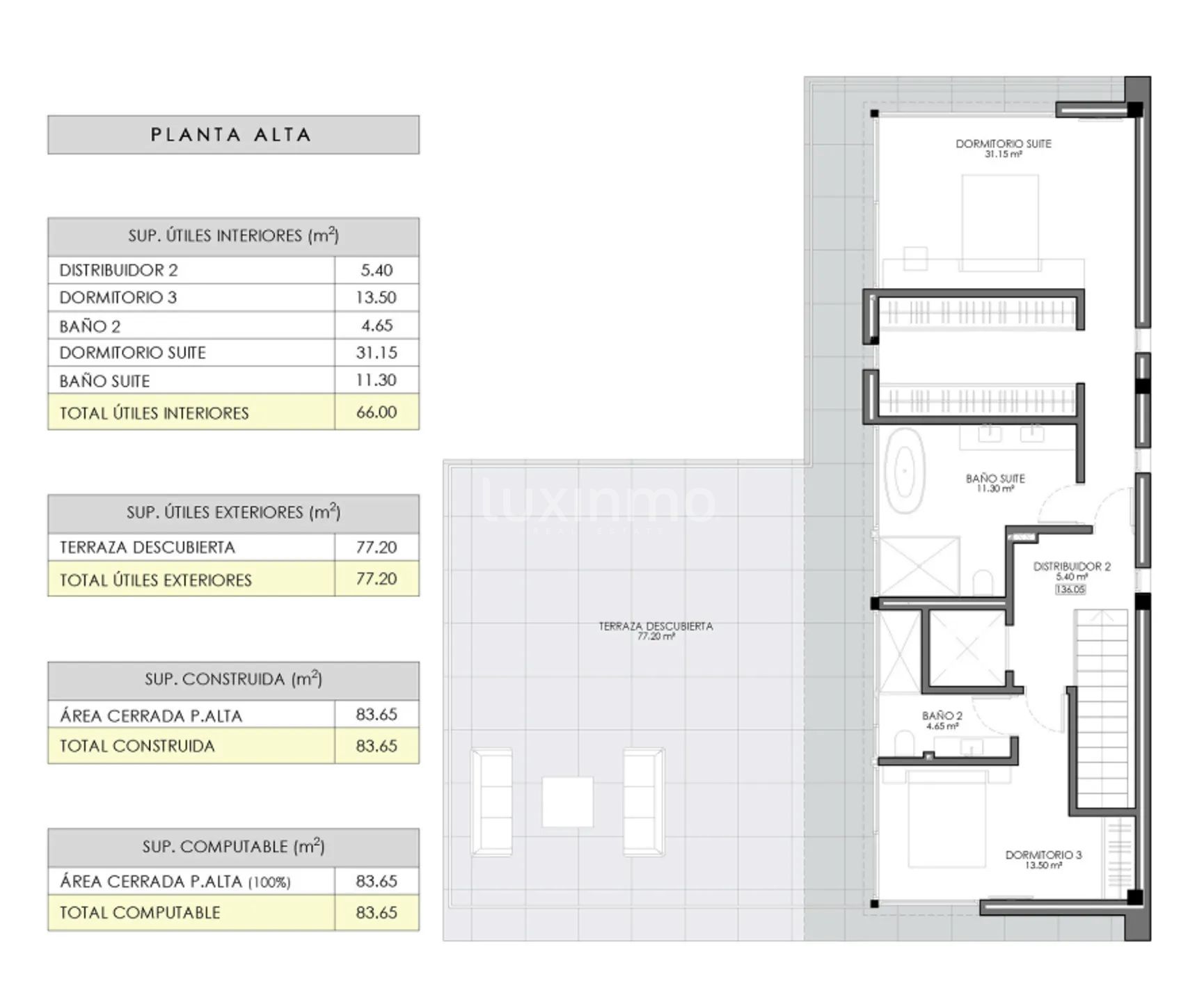 Luxury modern 4-Bedroom detached house with private pool and amenities in Sierra Cortina, Finestrat — Floor Plan 3