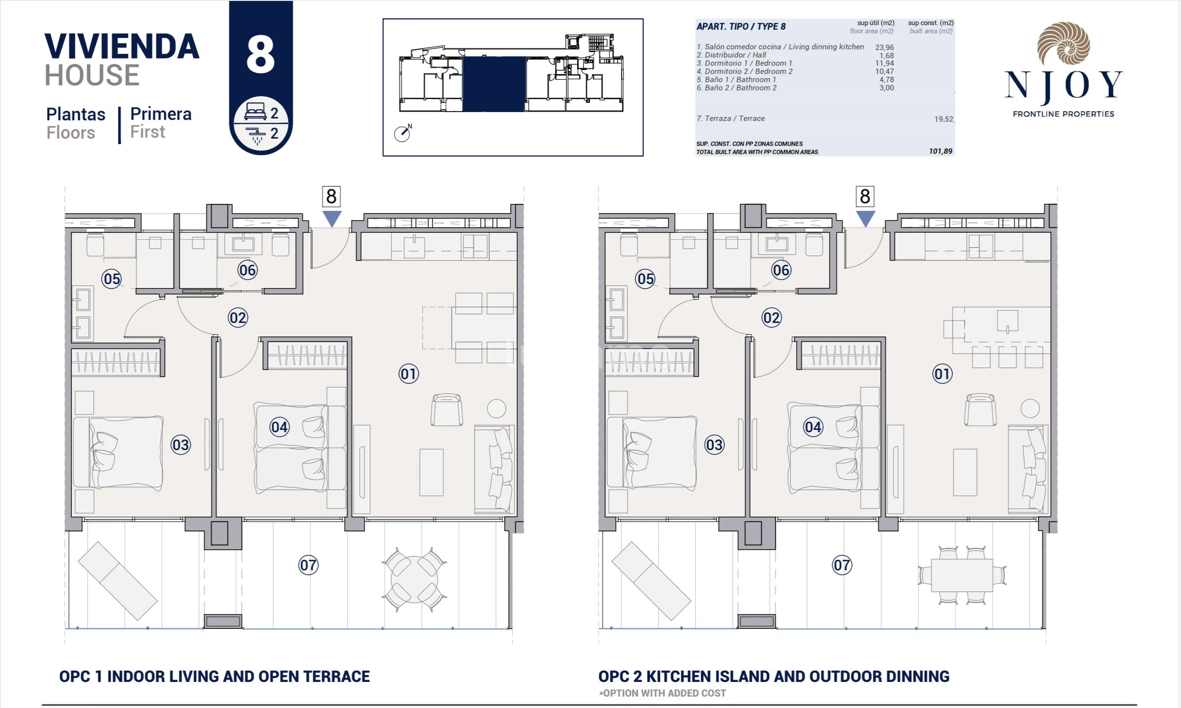 Modern Luxury Apartment in Poble Nou — Floor Plan 1