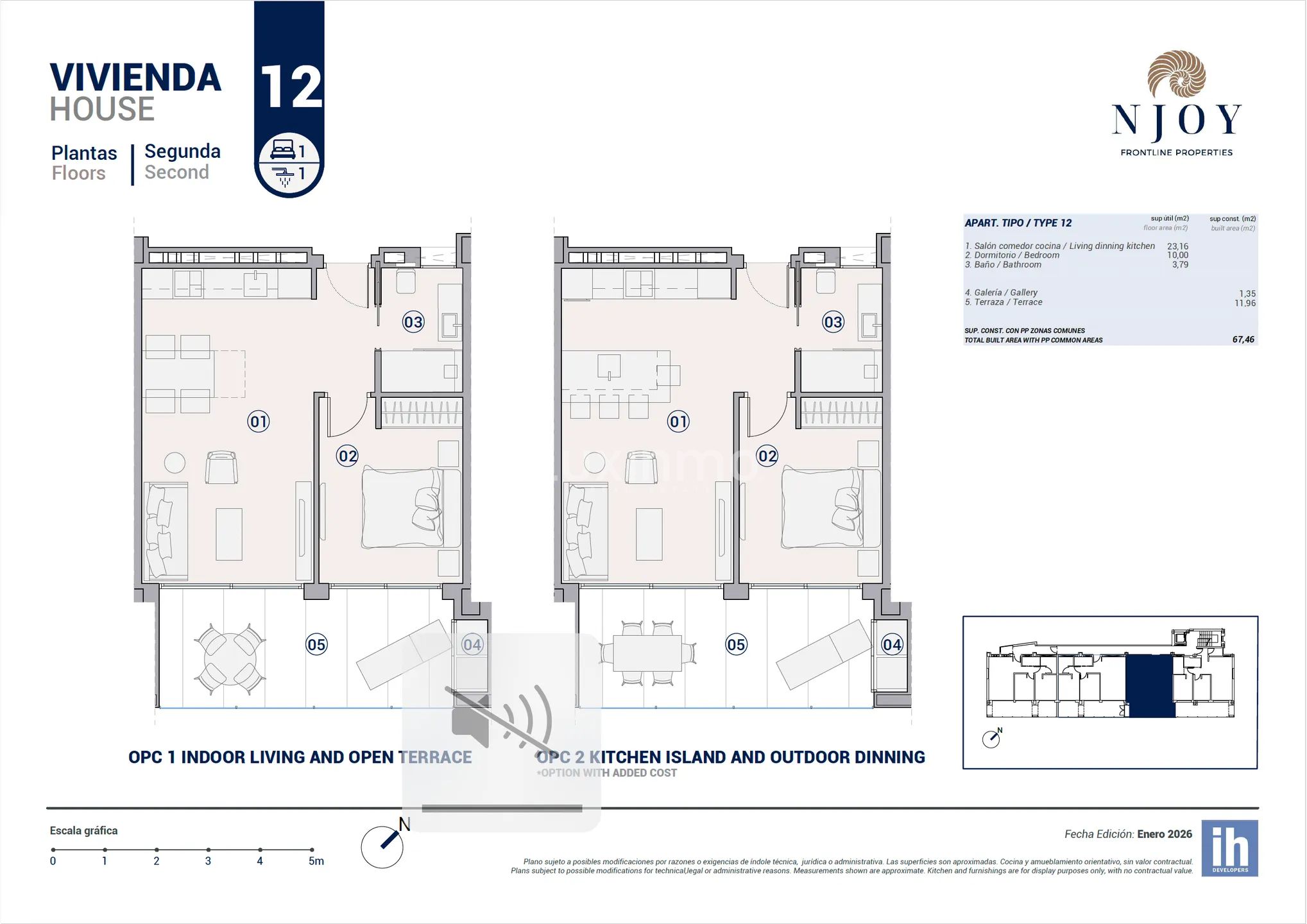 Modern Luxury Apartment in Poble Nou — Floor Plan 1