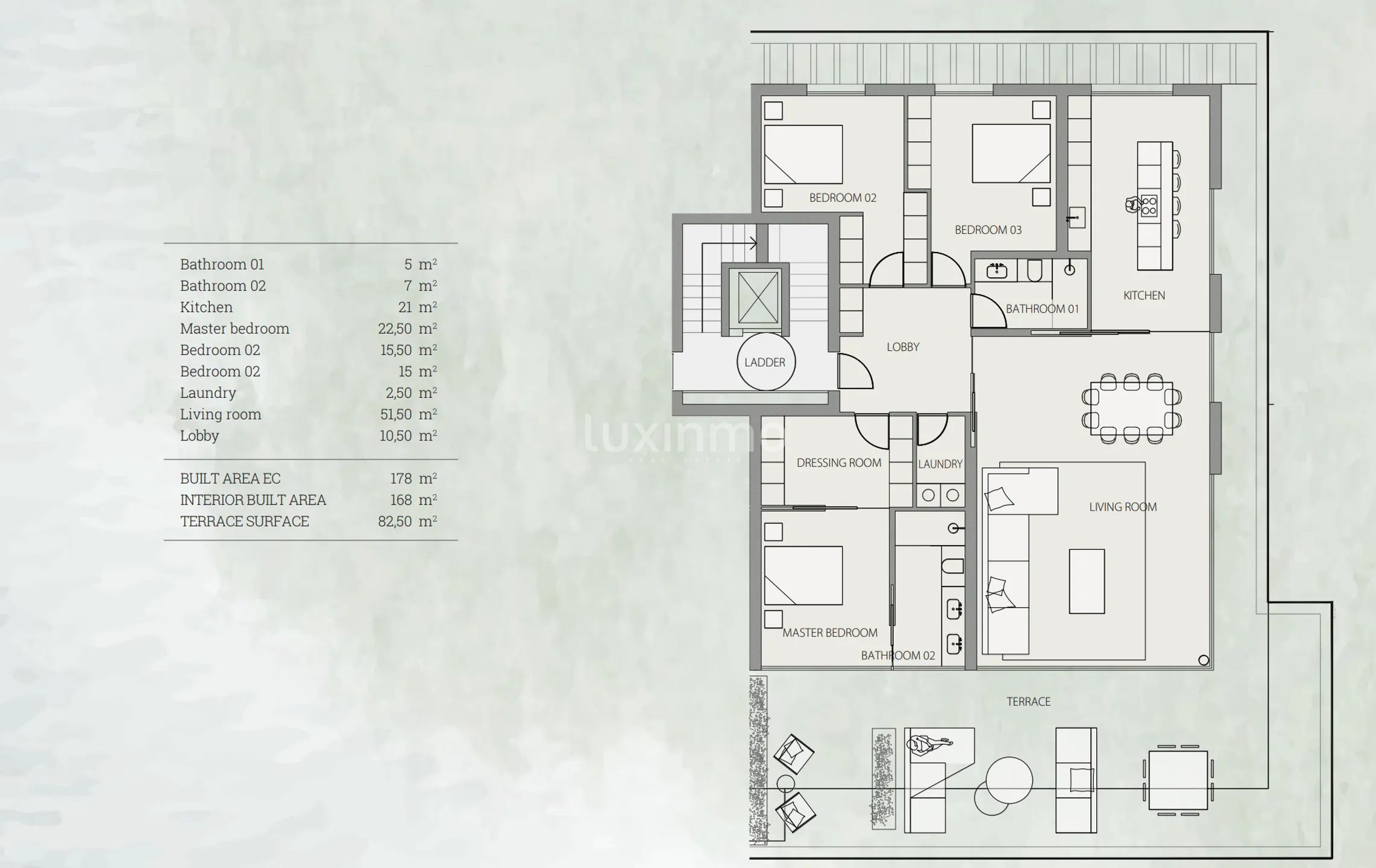 Modern Apartment in The Galley — Floor Plan 1