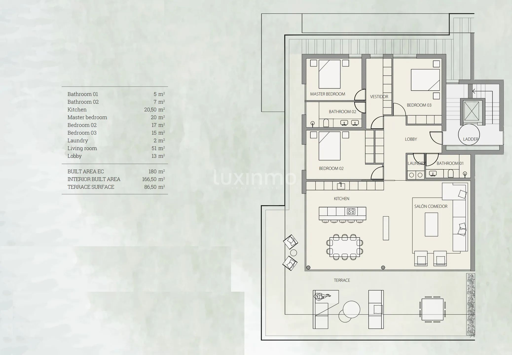 Modern Apartment in The Galley — Floor Plan 1