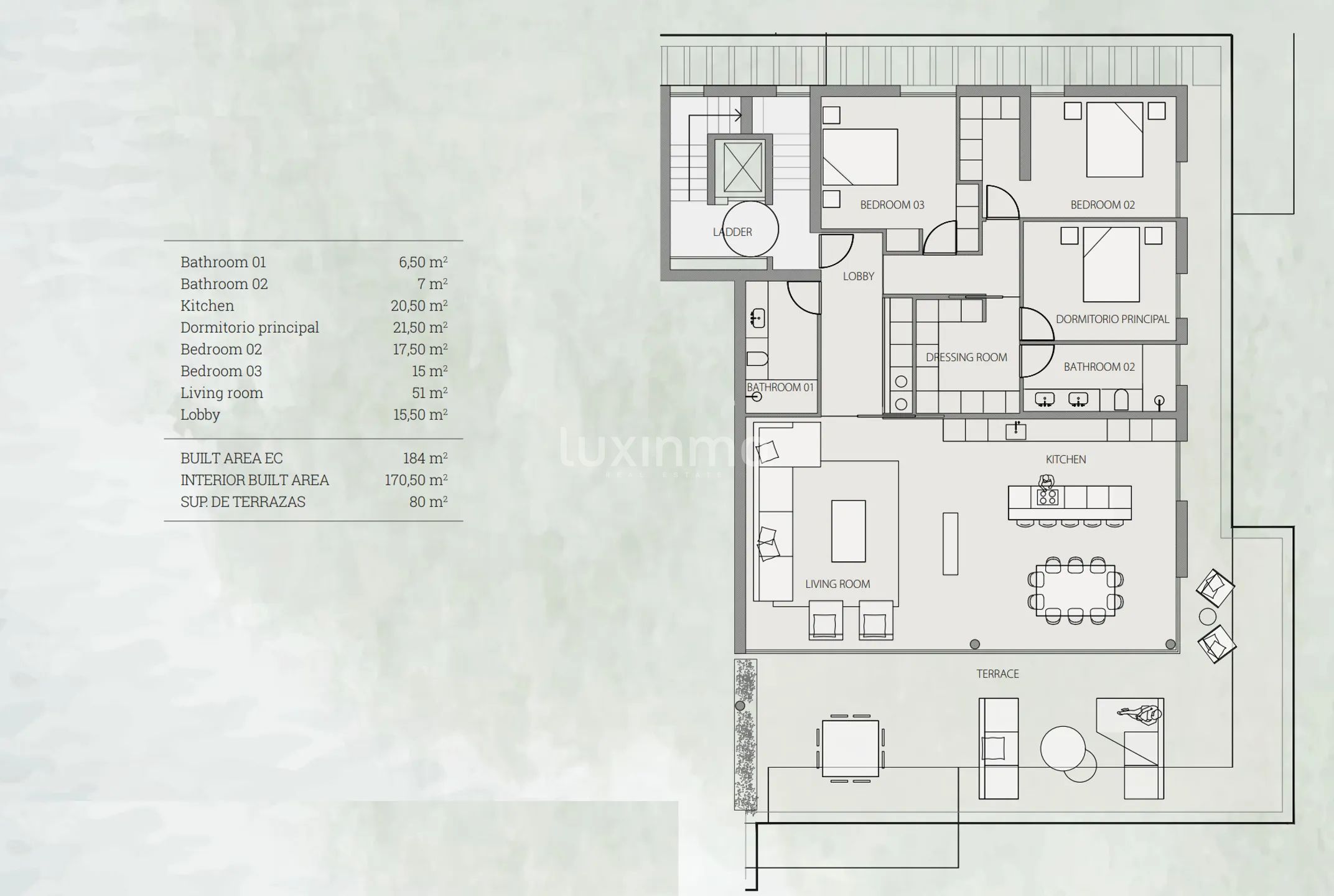 Modern Apartment in The Galley — Floor Plan 1