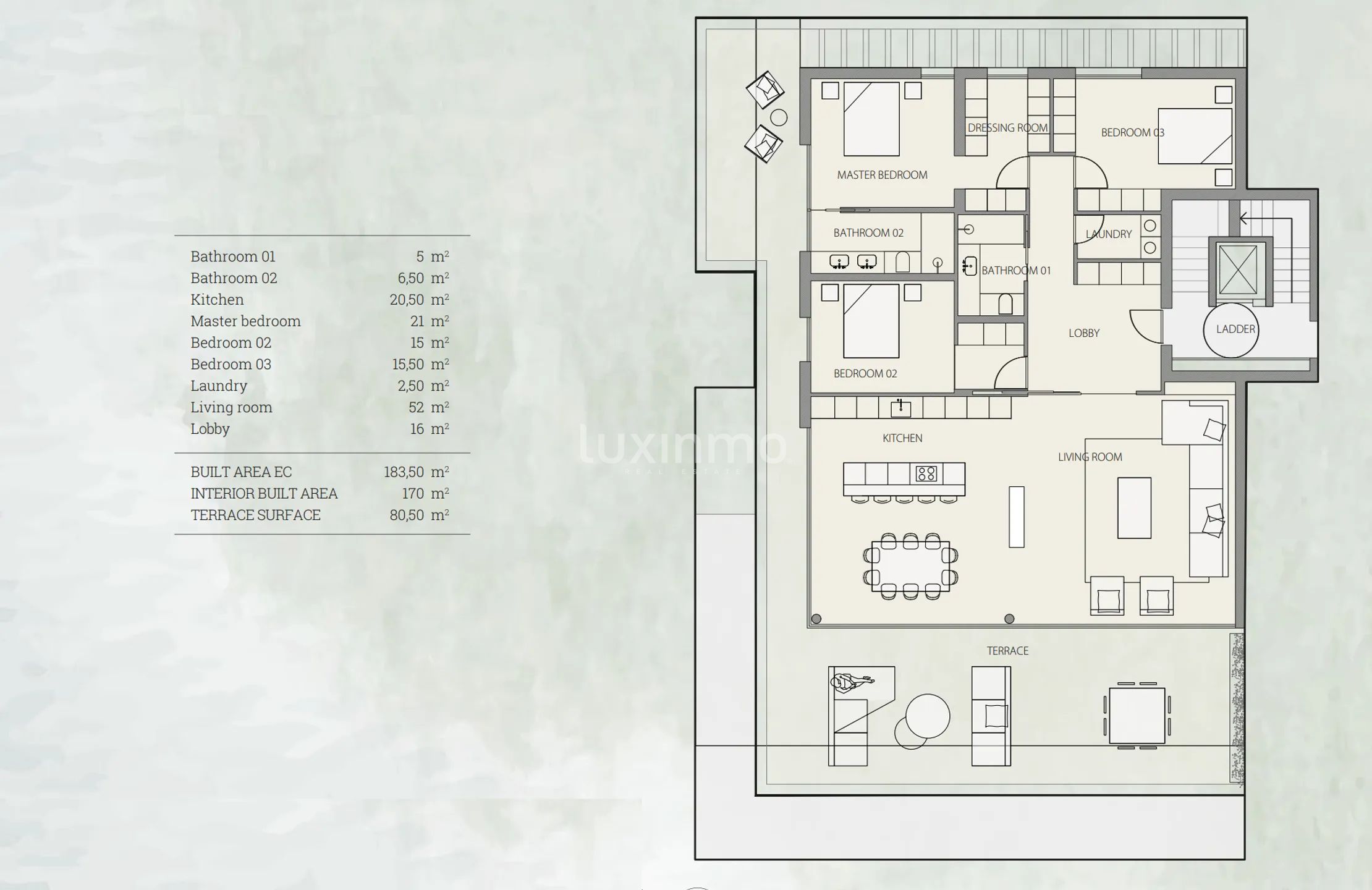 Modern Apartment in The Galley — Floor Plan 1