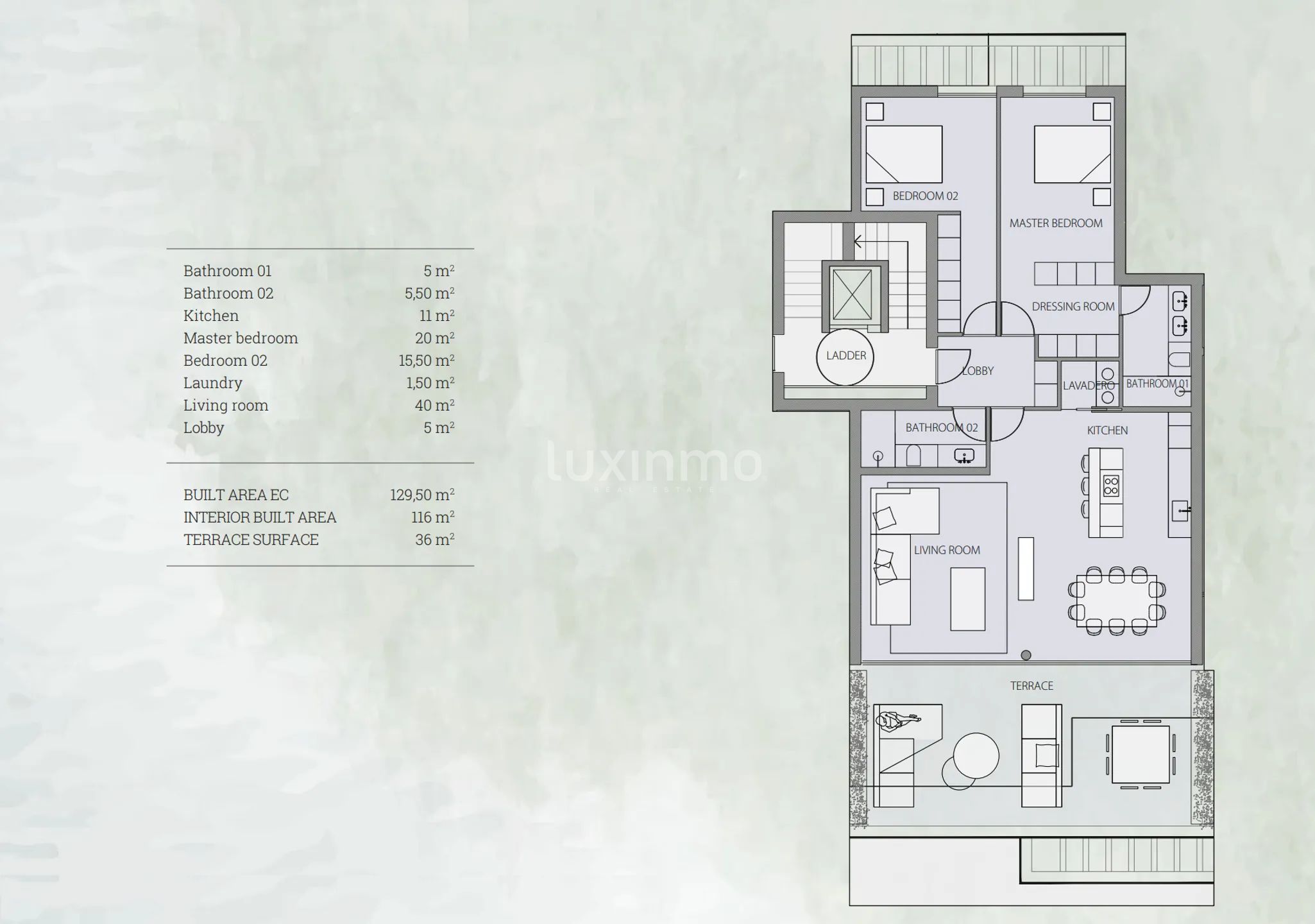 Modern Apartment in The Galley — Floor Plan 1