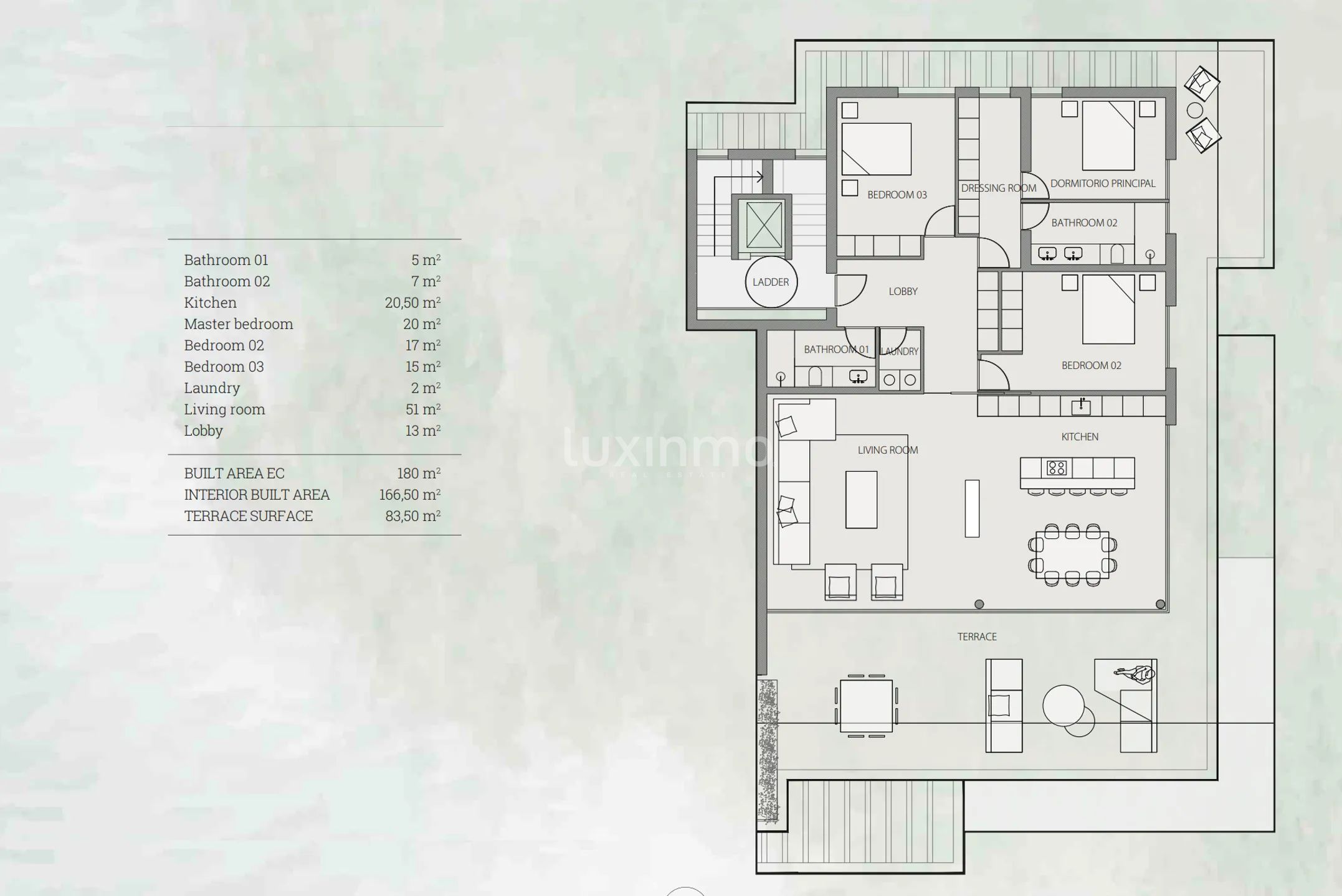 Modern Apartment in The Galley — Floor Plan 1