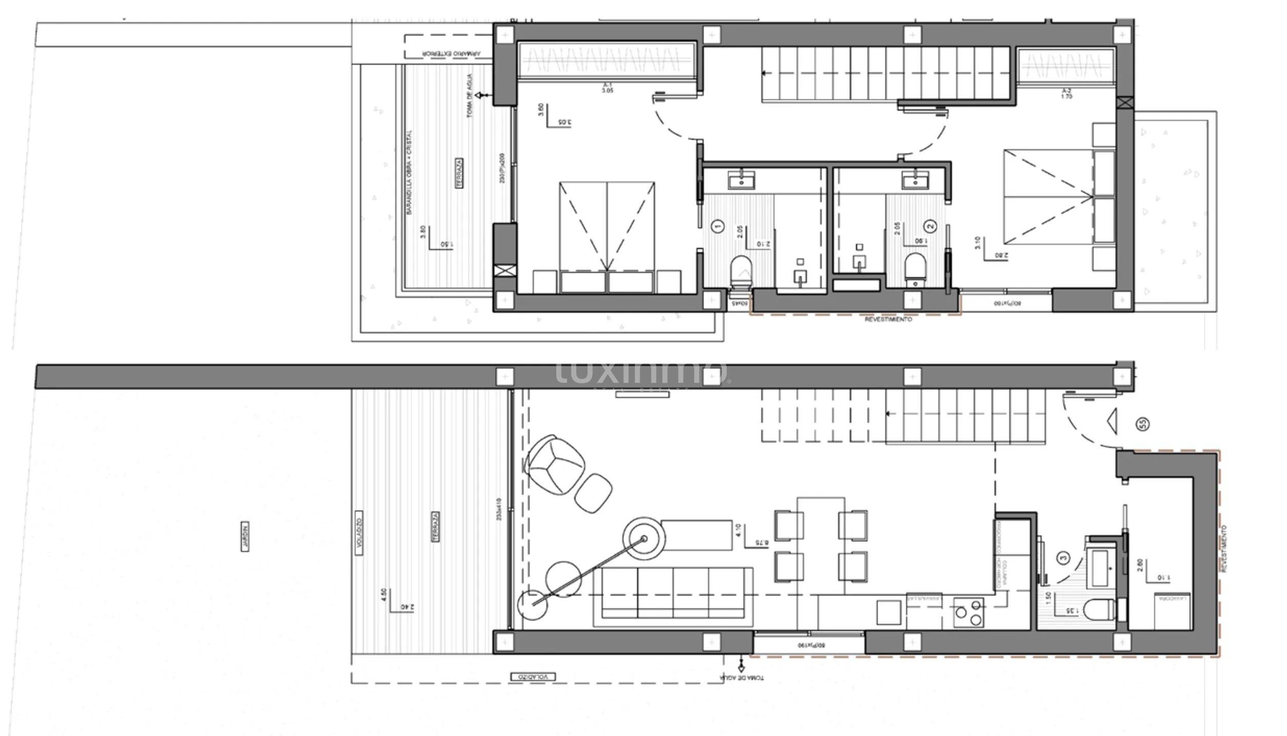 Modern Duplex in Cumbre del Sol — Floor Plan 1