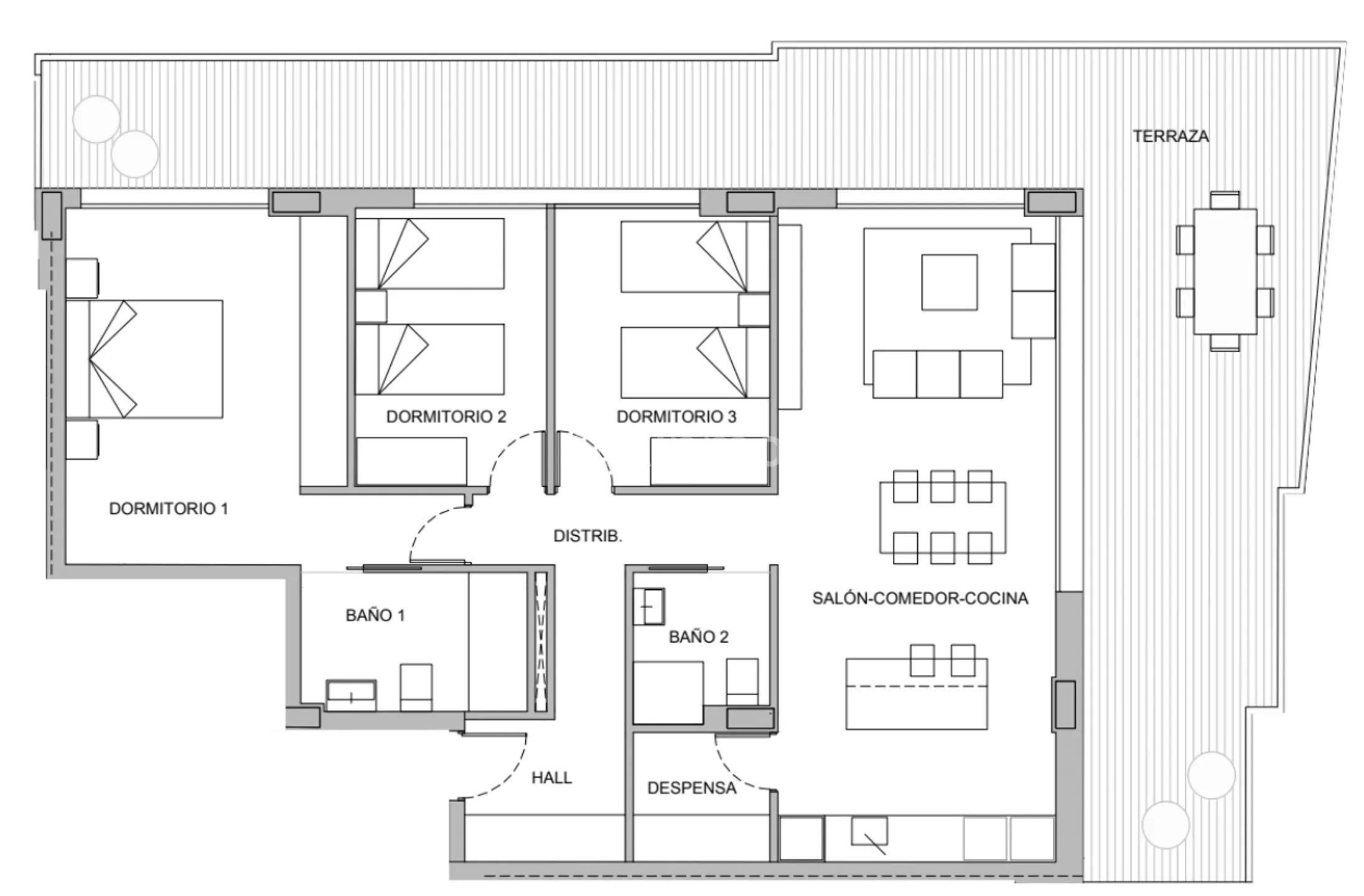 Modern Apartment in La Nucia Town — Floor Plan 1