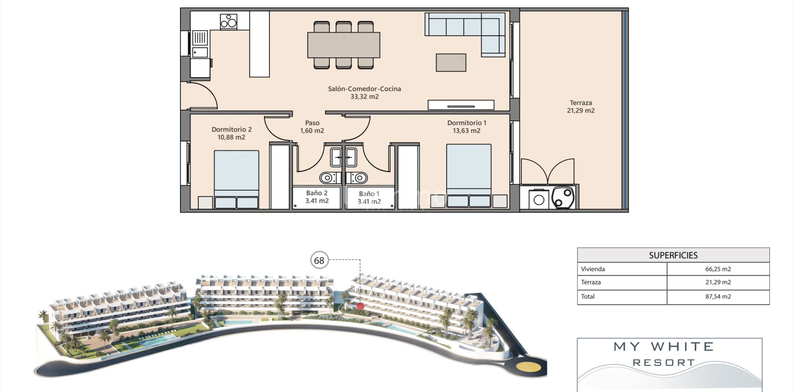 Modern Apartment in Balcón de Finestrat — Floor Plan 1