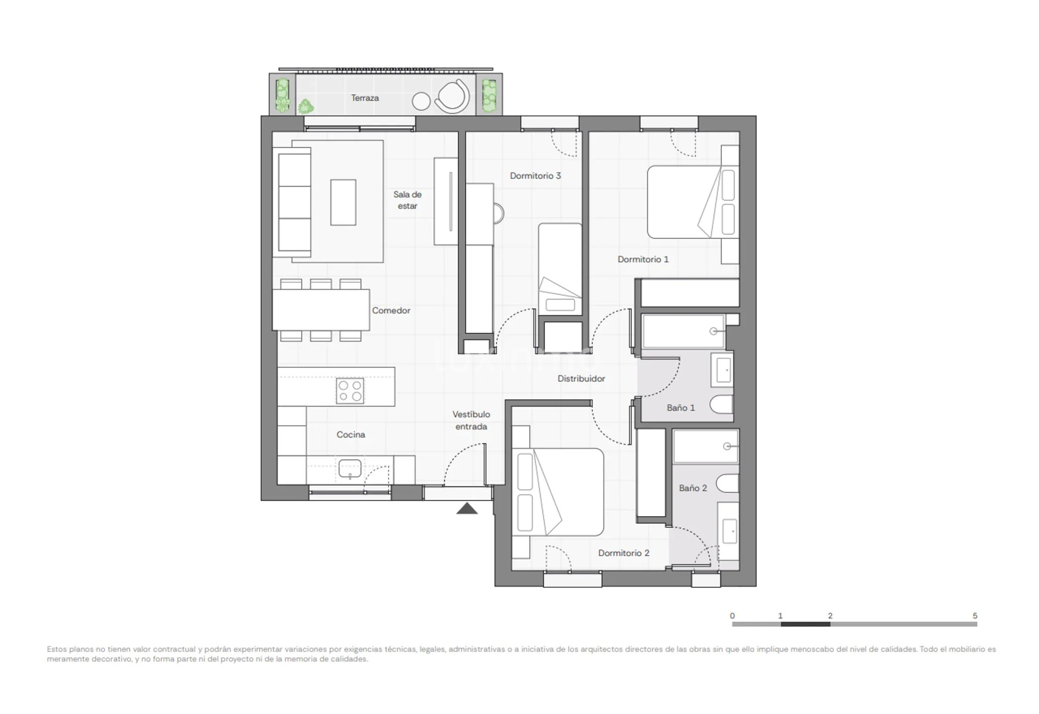 Modern Apartment in Santa Eulalia del Río — Floor Plan 1