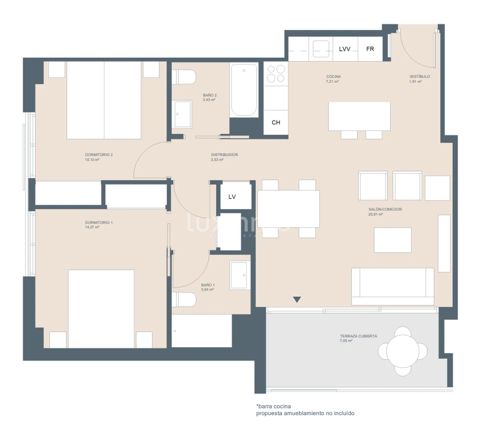 Modern Apartment in Jávea Center — Floor Plan 1