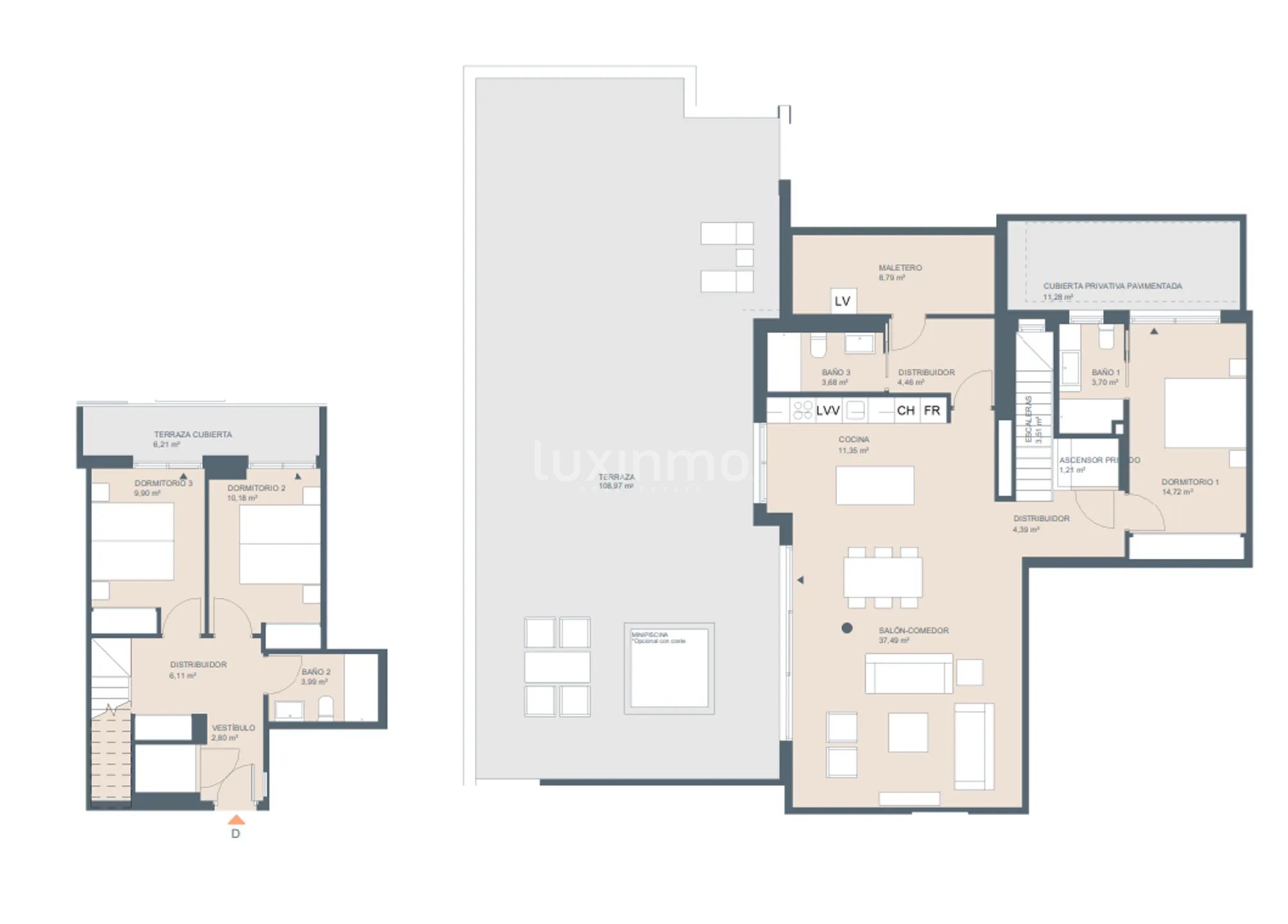 Modern Penthouse in Jávea Center — Floor Plan 1