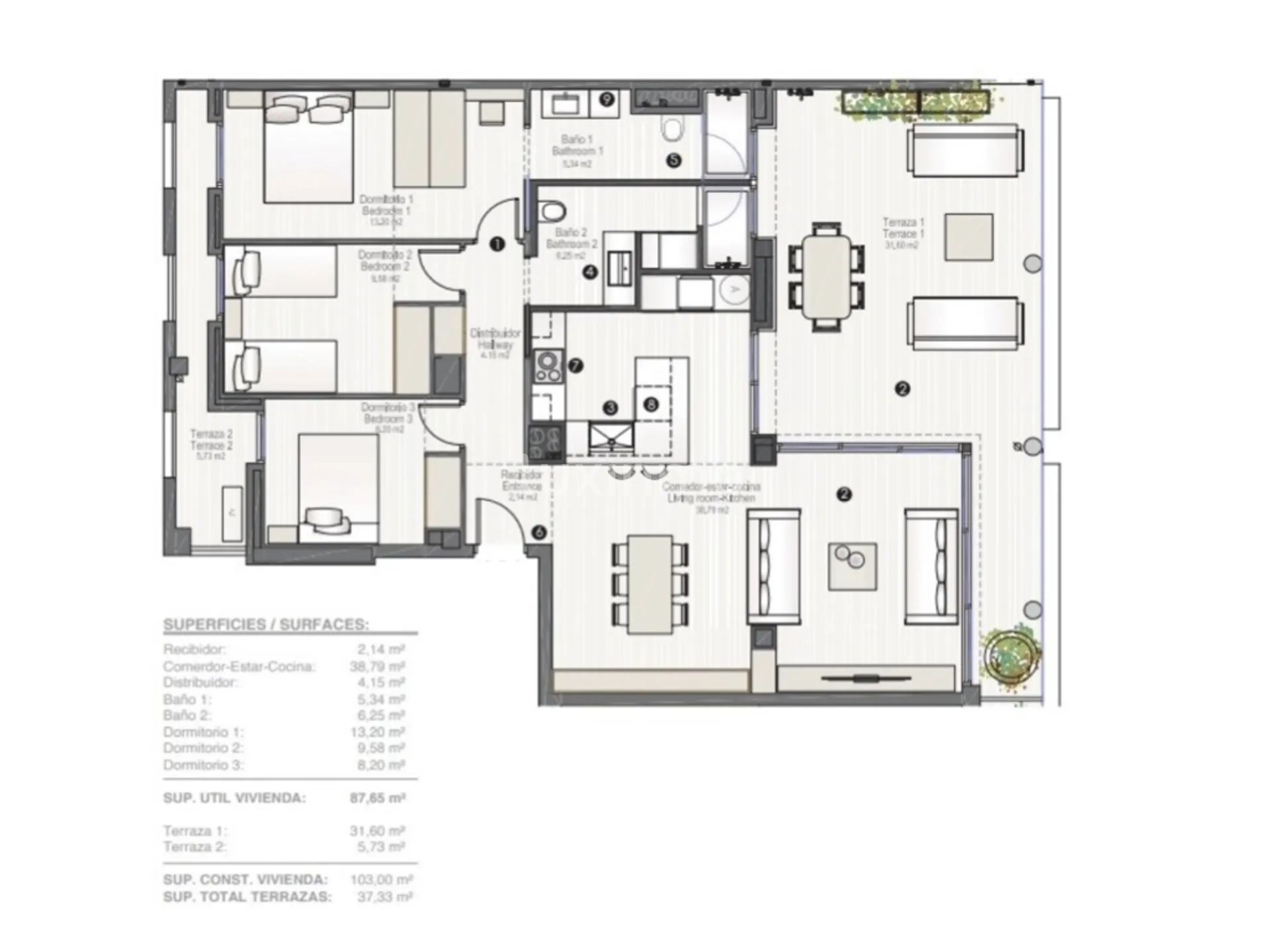 Stylish apartment in The White Angel - Luxury and comfort in a prime location — Floor Plan 1