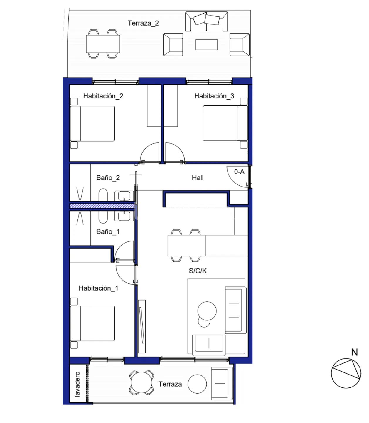 Modern Apartment in Villajoyosa — Floor Plan 1