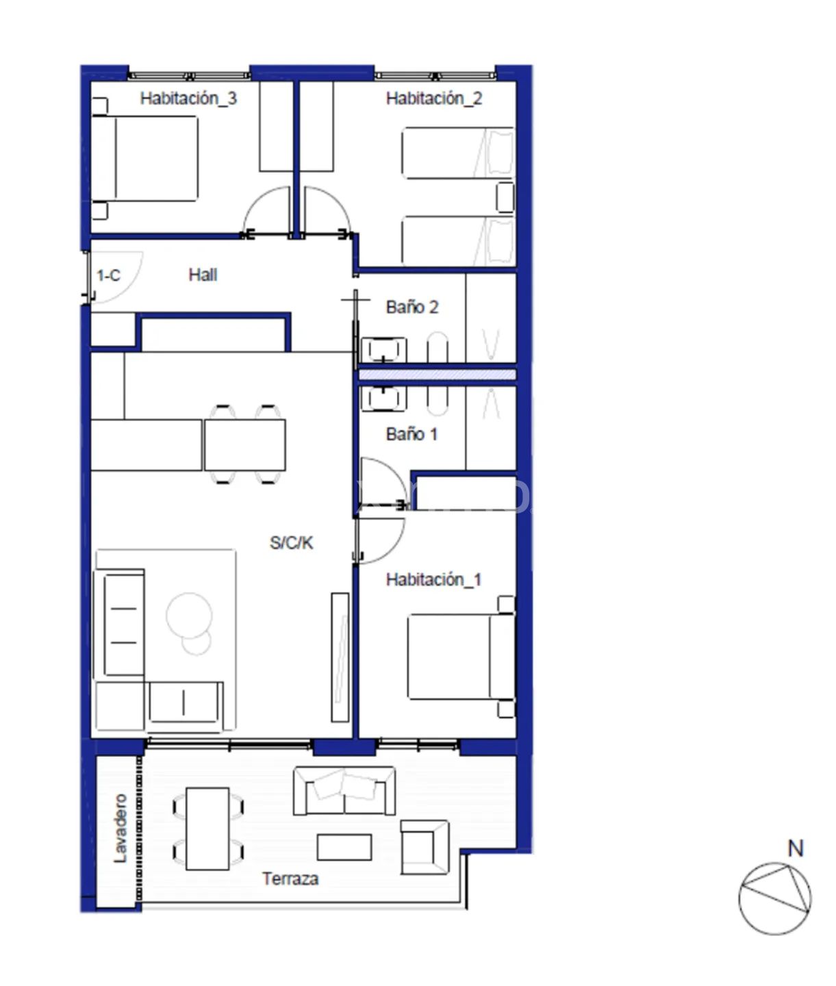 Modern Apartment in Villajoyosa — Floor Plan 2