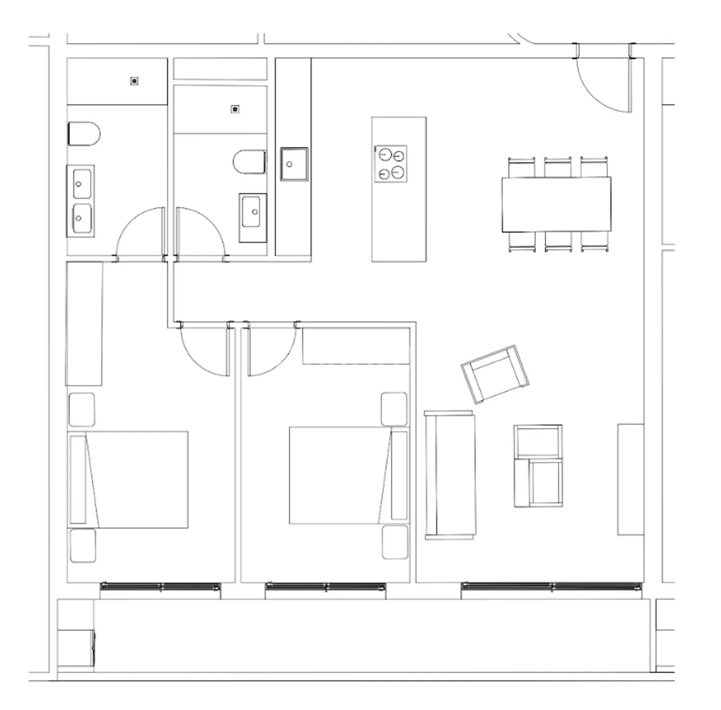 Modern Bungalow in Calpe-Manzanera — Floor Plan 1