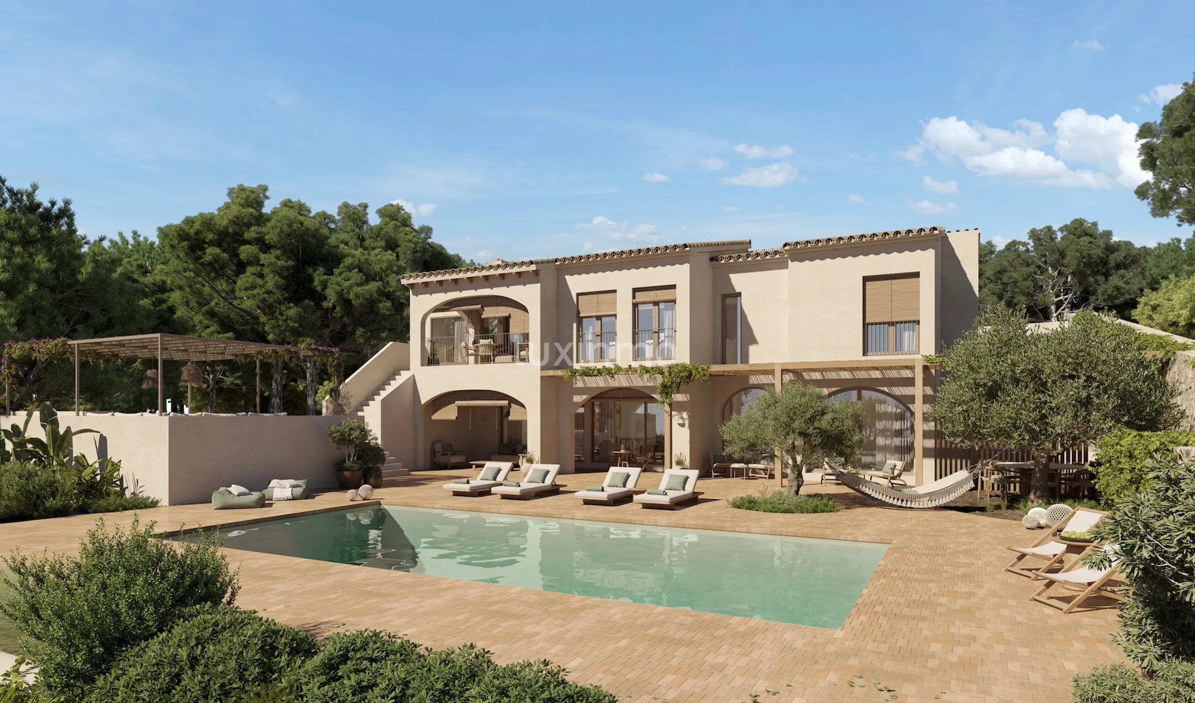 Umgestaltete moderne Villa mit Meerblick in La Fustera