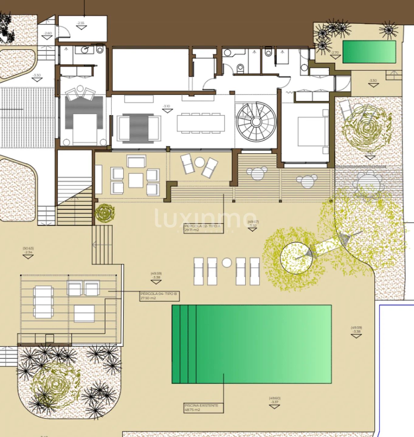 Remodelled modern villa with sea views in La Fustera — Floor Plan 1