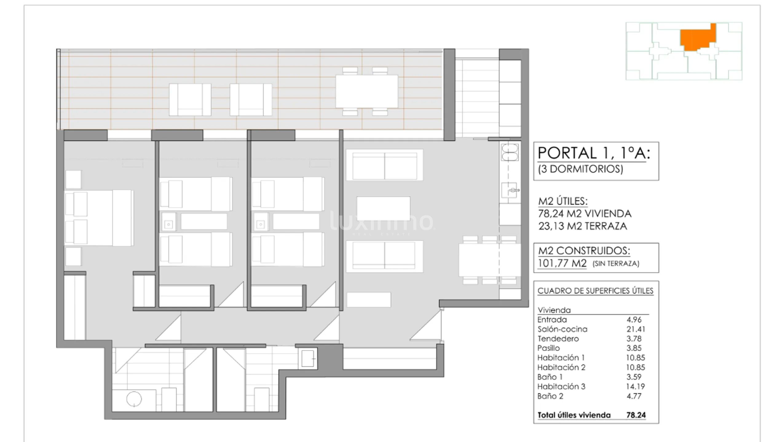 Modern Apartment in Jávea Center — Floor Plan 1