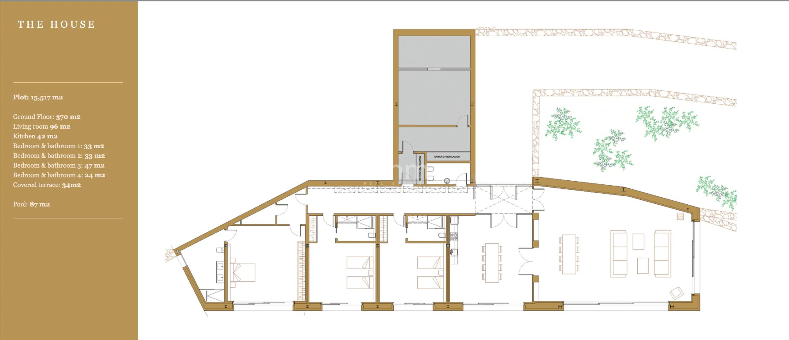 Finca Sant Agustí - Un santuario privado de Ibiza con vistas incomparables de la puesta de sol — Floor Plan 1