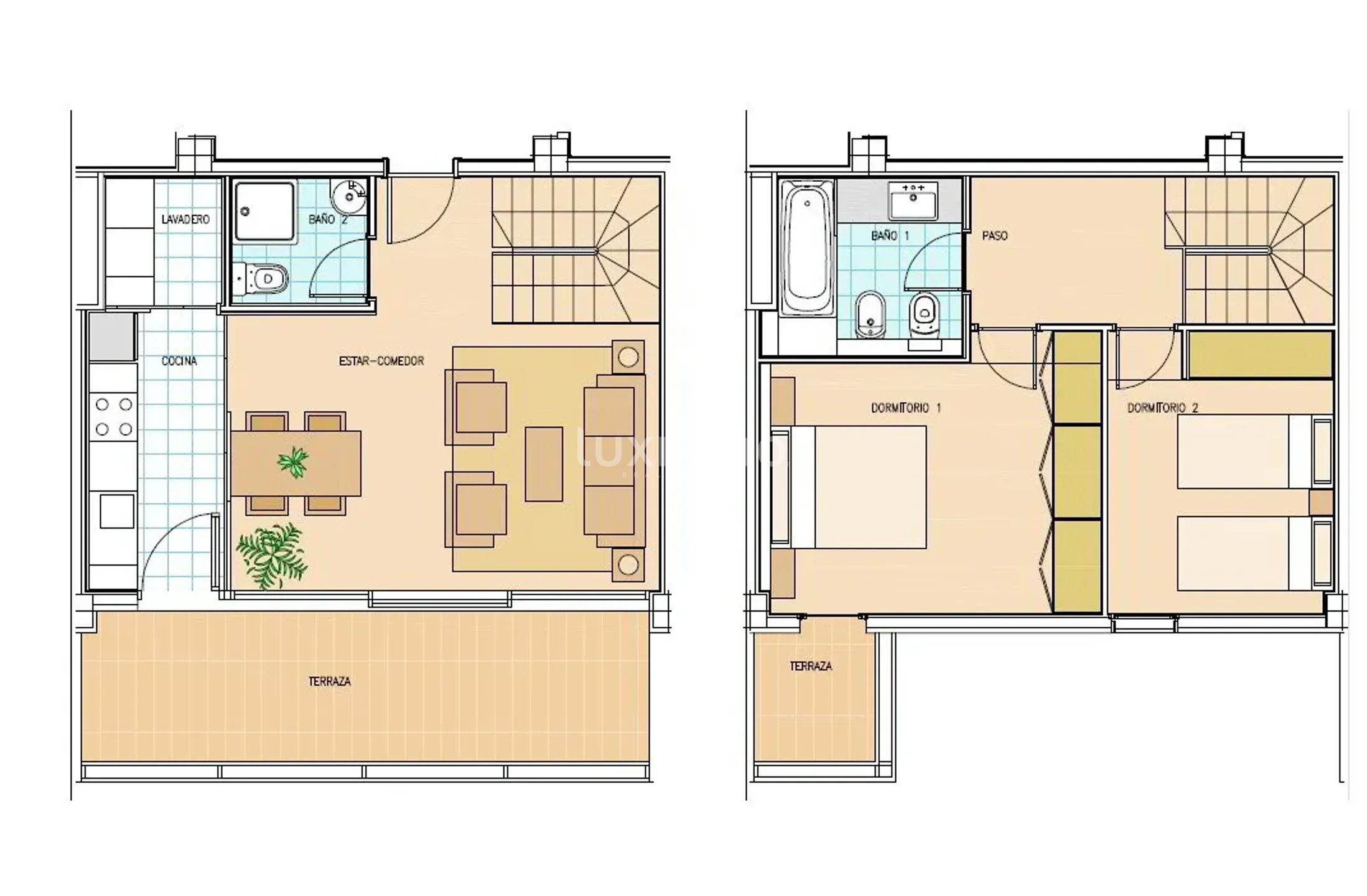 Frontline beach duplex - an oasis by the sea — Floor Plan 1