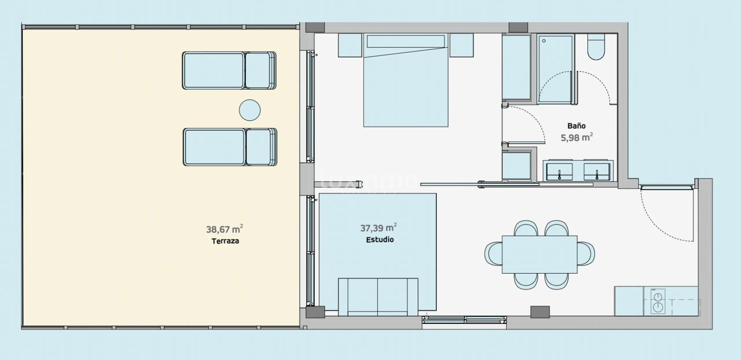 Modern Apartment in La Fustera — Floor Plan 1
