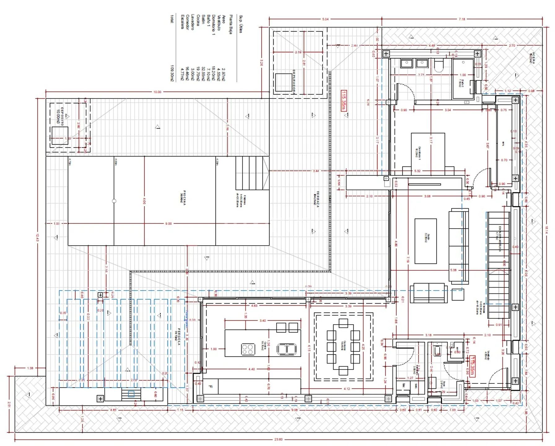 Luxury modern villa with pool in Portichol Javea for sale — Floor Plan 1