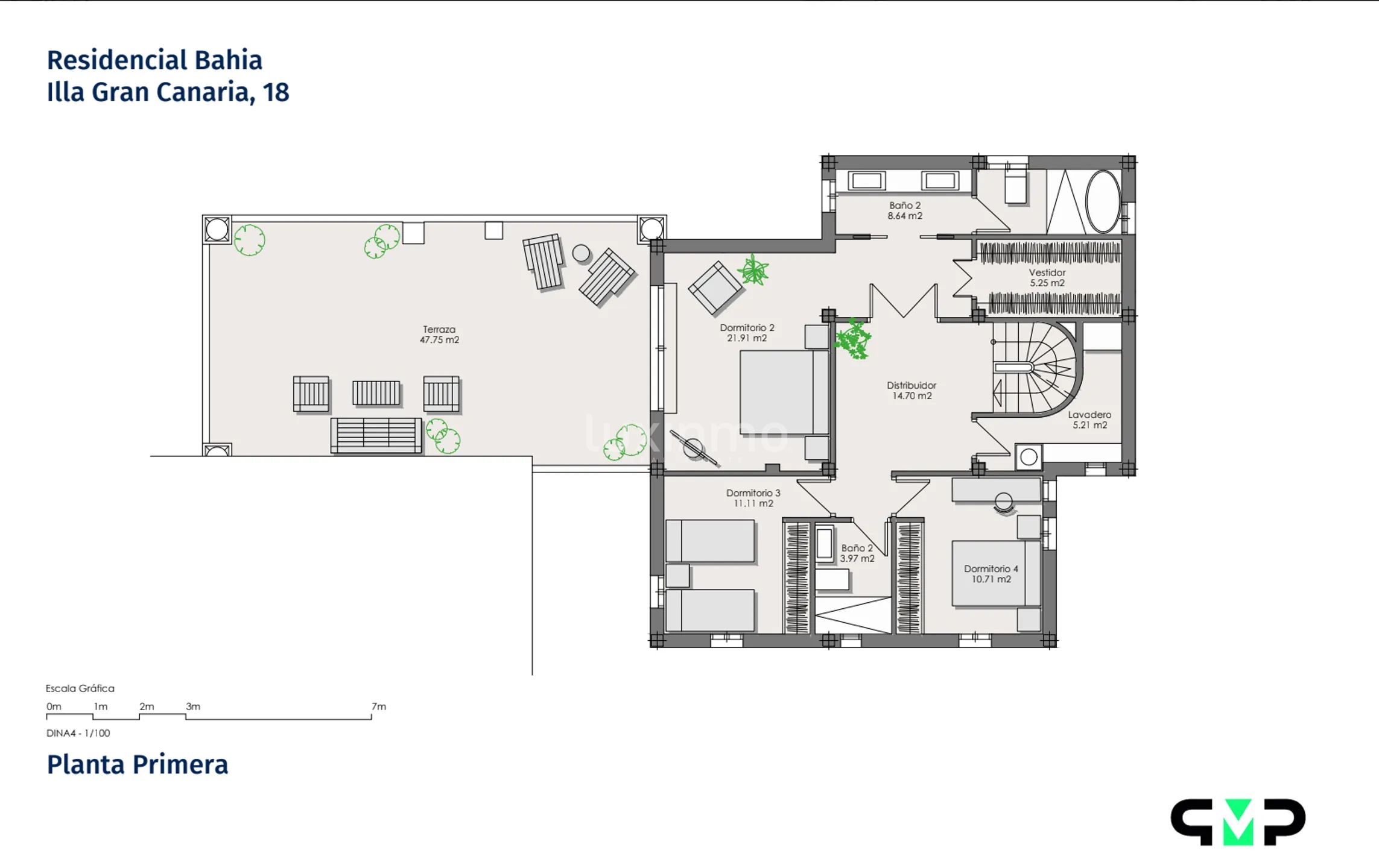 Отремонтированный дом с 5 спальнями в Финестрате — Floor Plan 1