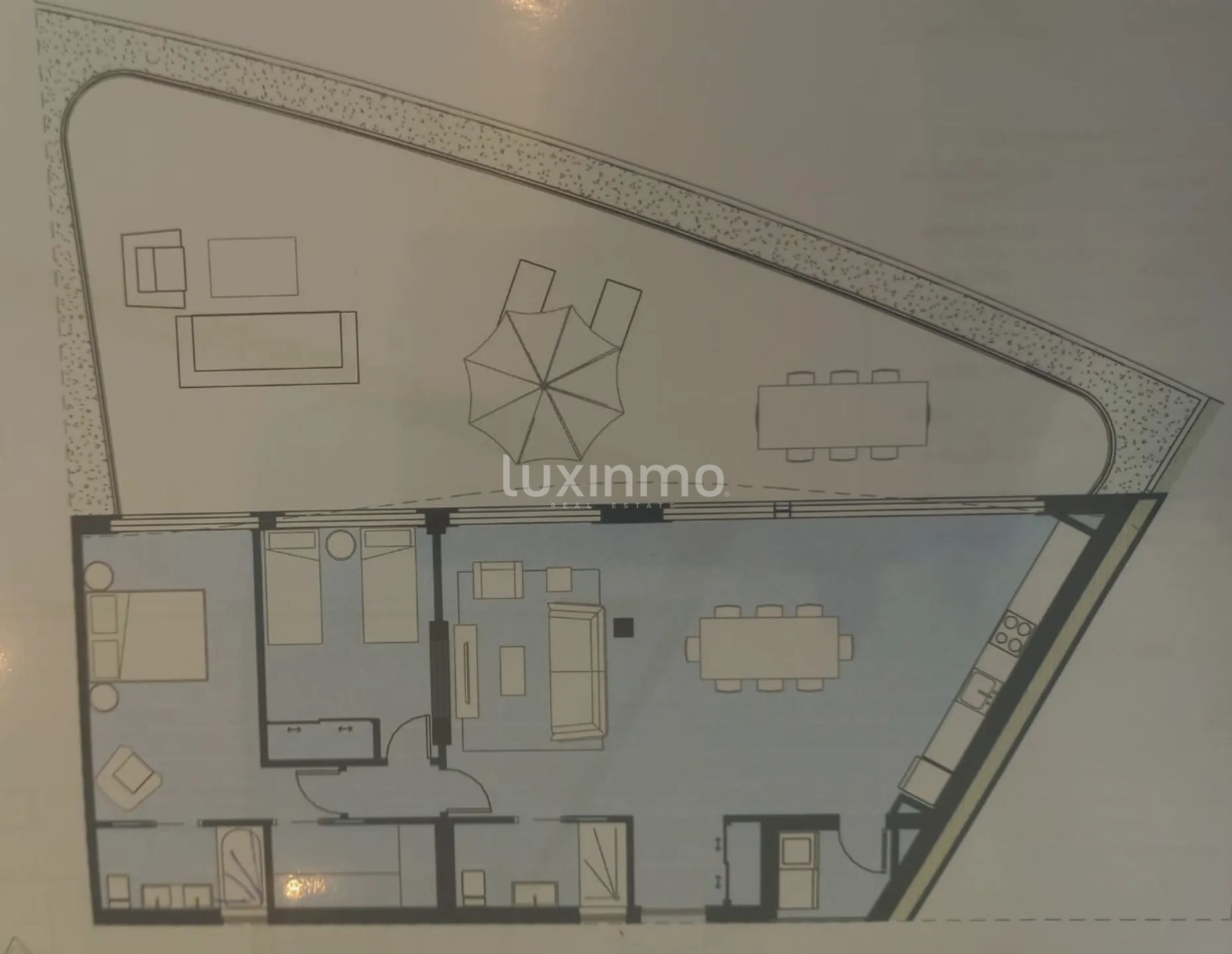 Large 2 bedroom new construction ground floor apartment for sale — Floor Plan 1