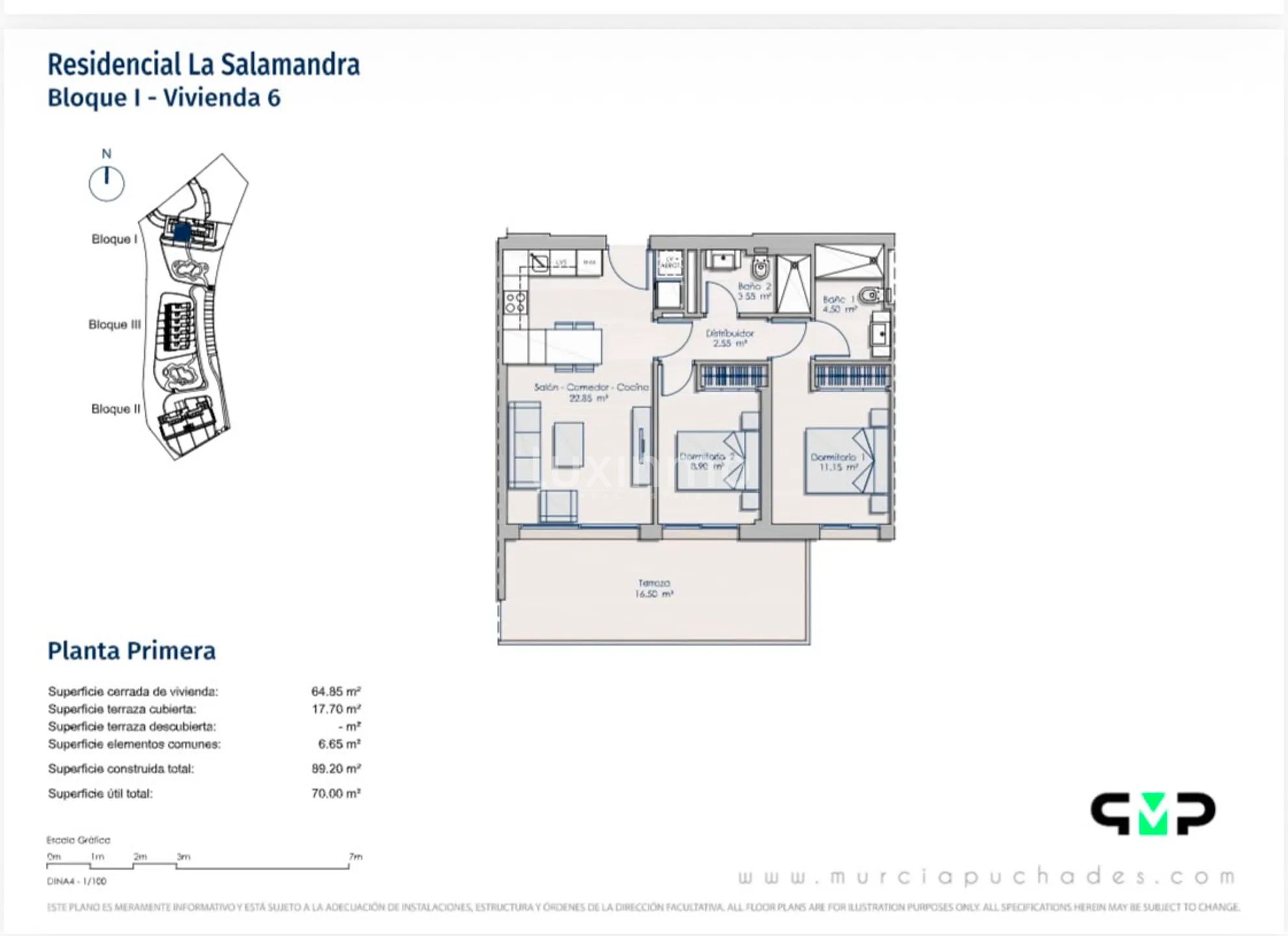 Modern Apartment in Sierra Cortina Urbanization — Floor Plan 1