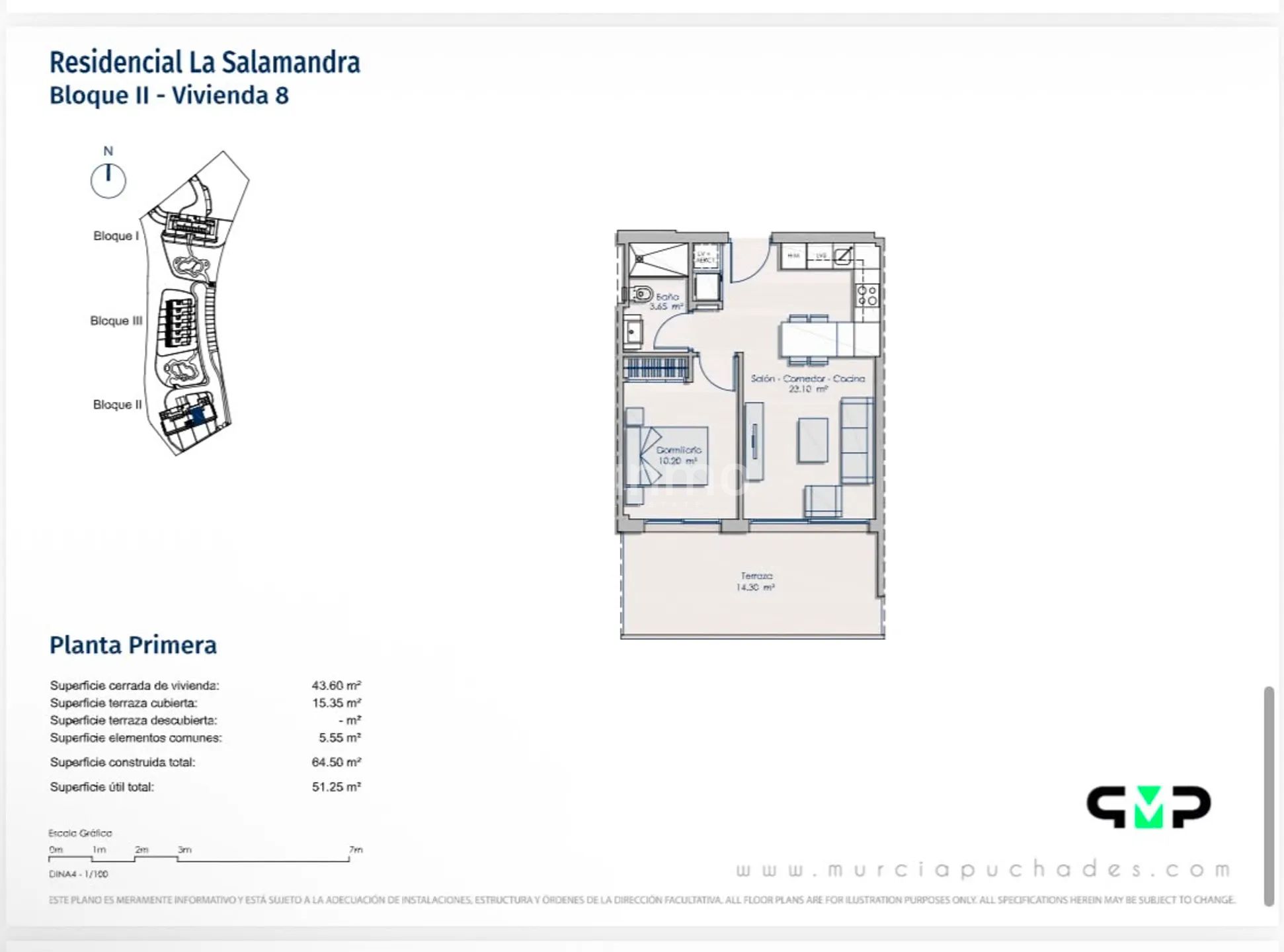 Modern Apartment in Sierra Cortina Urbanization — Floor Plan 1
