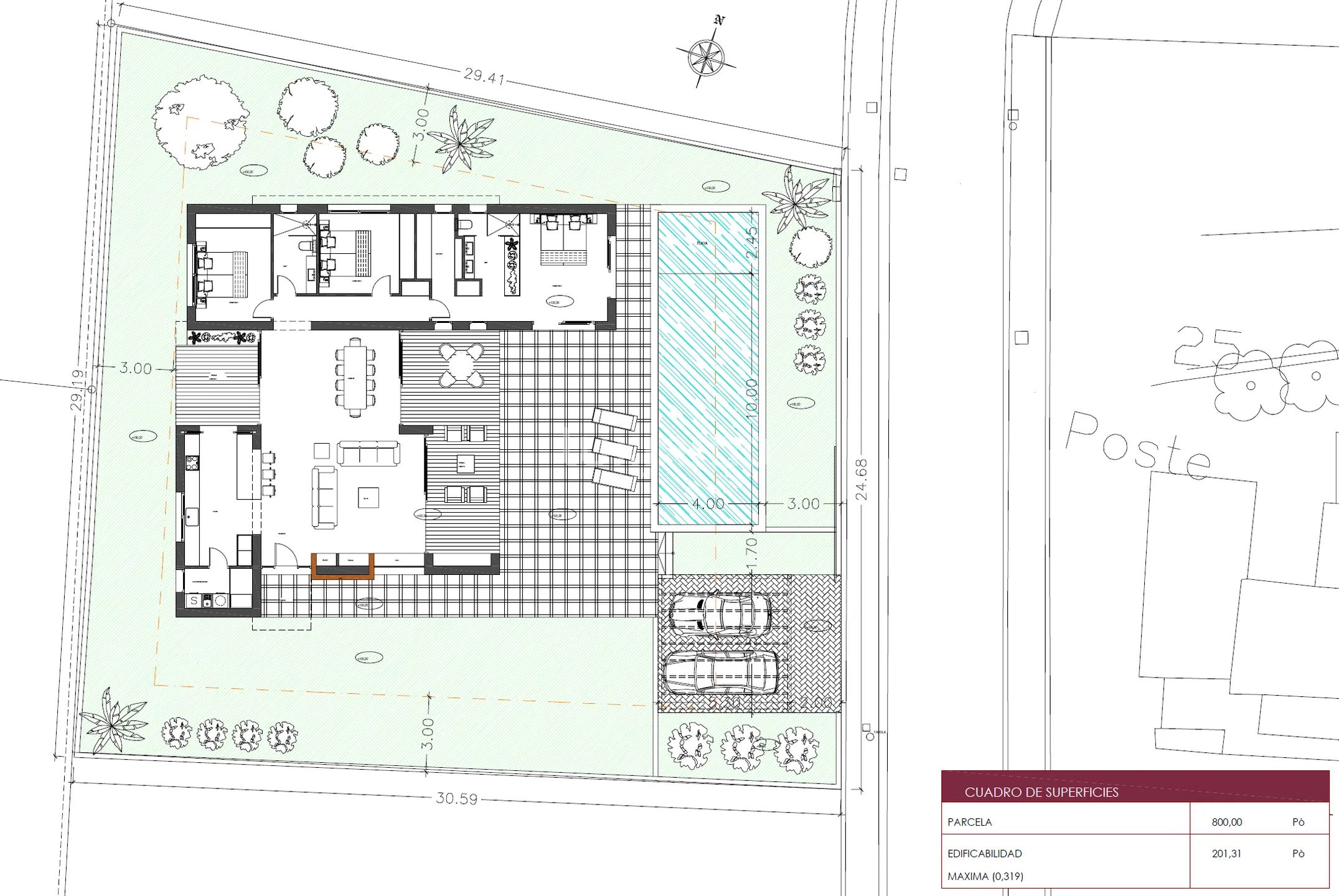 New build contemporary 3-Bed Villa with Pool in Moraira for sale — Floor Plan 3