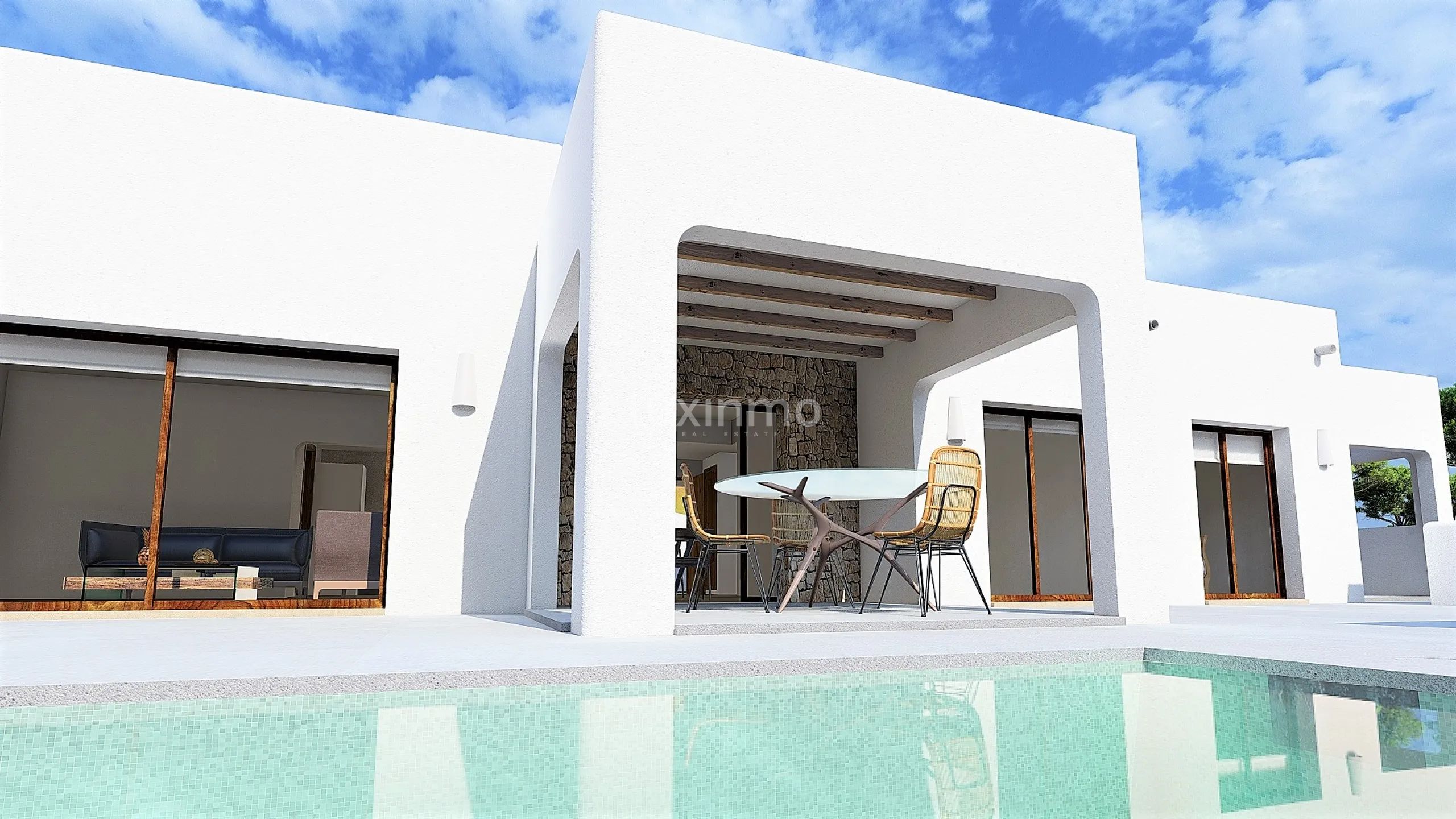 Villa i Ibiza-stil i projekt i Benitachell till salu — photo 2