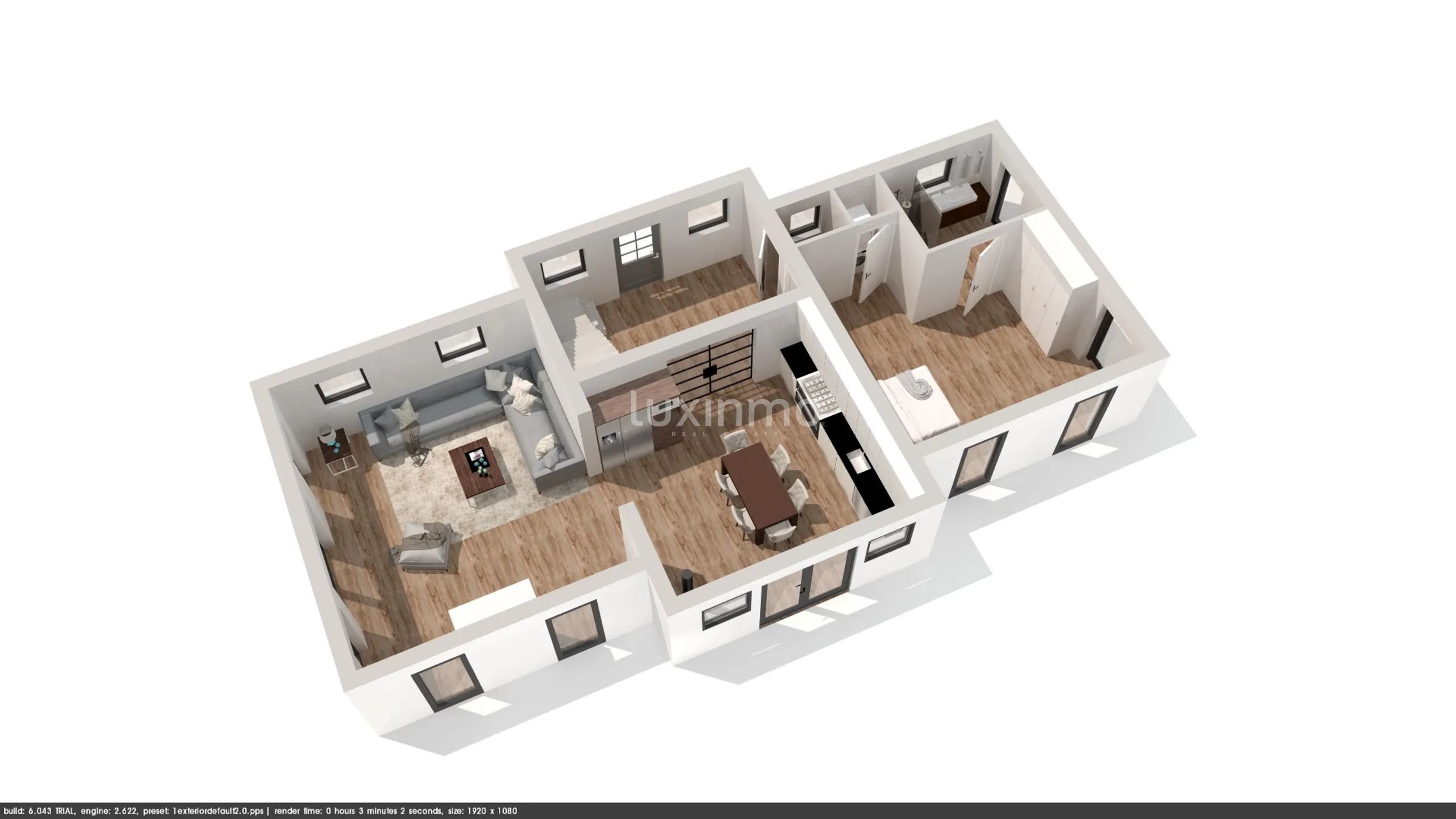 Uitzonderlijke villa in Ibiza-stijl met volledige privacy en panoramisch uitzicht op zee en de bergen in La Sella - Pedreguer — Floor Plan 2