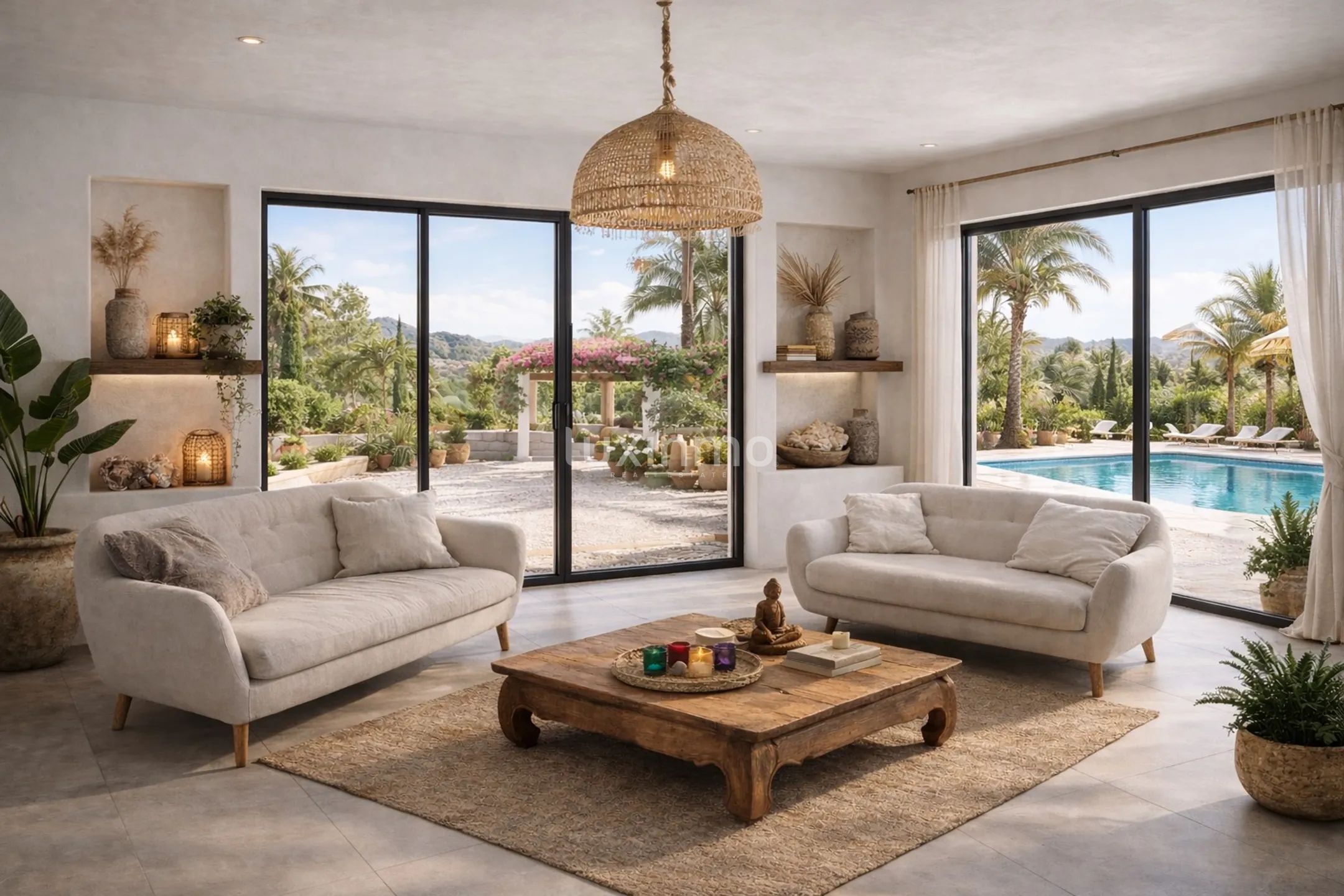 Uitzonderlijke villa in Ibiza-stijl met volledige privacy en panoramisch uitzicht op zee en de bergen in La Sella - Pedreguer — photo 8