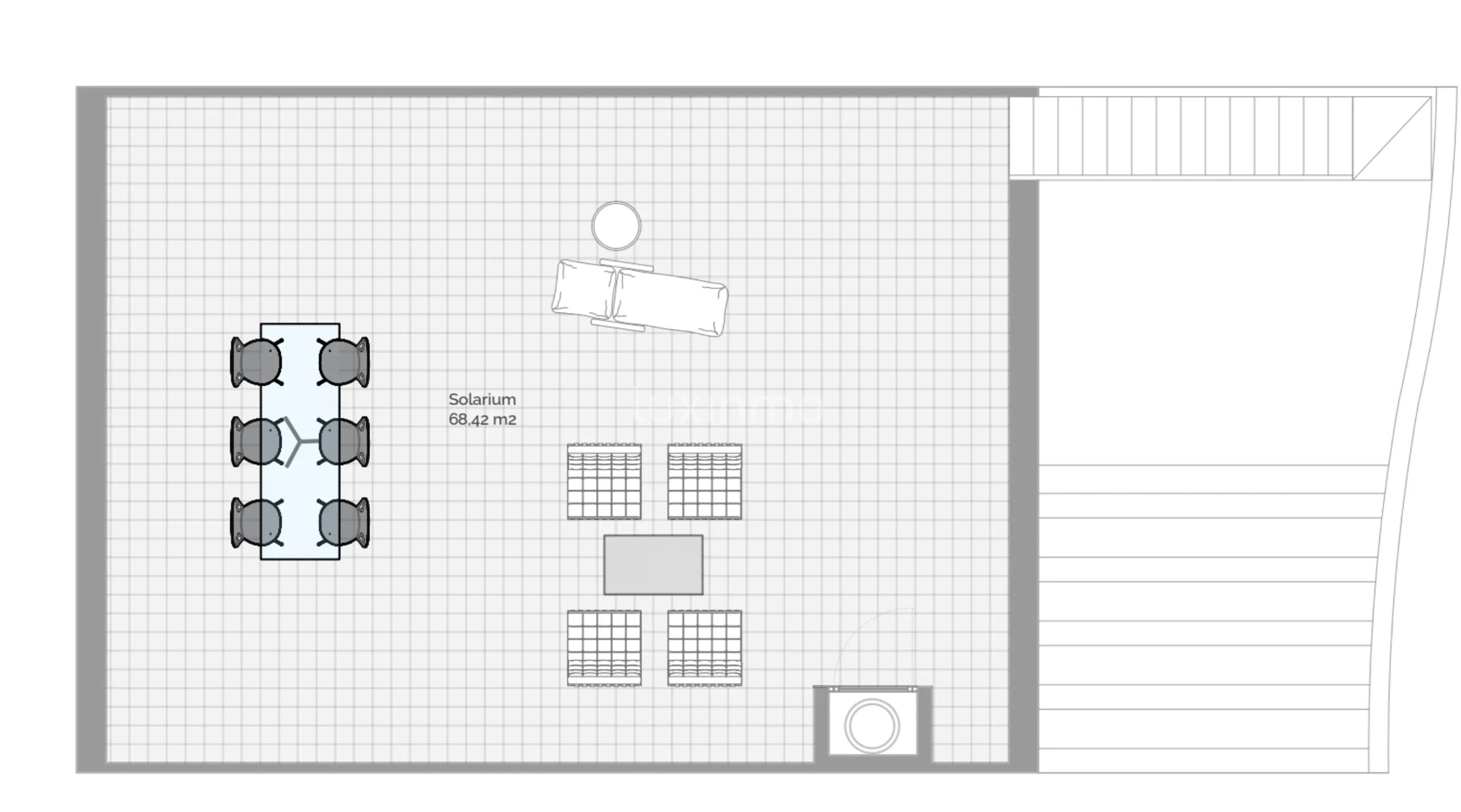 Nowoczesny penthouse w Finestrat pueblo z solarium — Floor Plan 1
