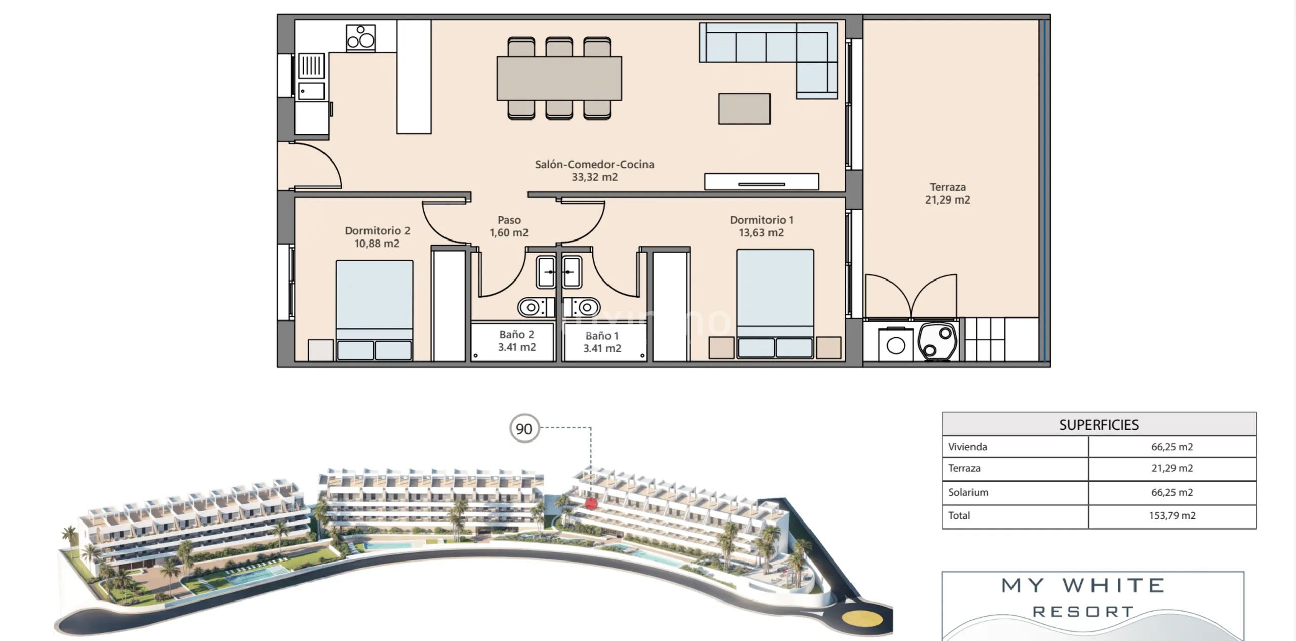 Nowoczesny penthouse w Urb. Balcón de Finestrat — Floor Plan 2