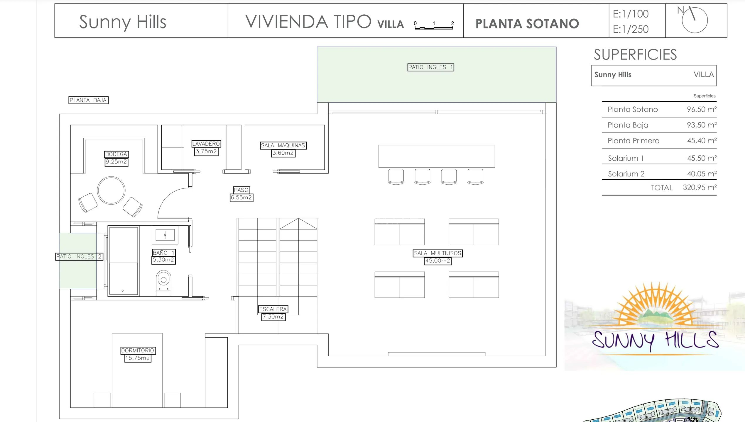 Moderne nybygd villa med 5 soverom og svømmebasseng i Finestrat — Floor Plan 1