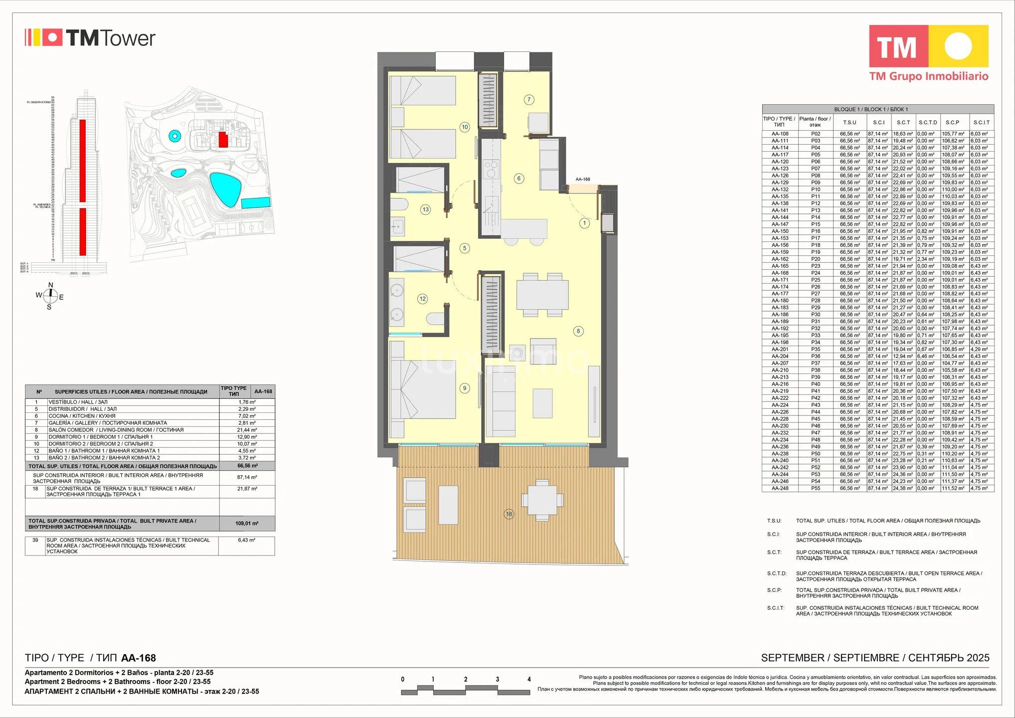 Moderne Wohnung in Weststrand — Floor Plan 1