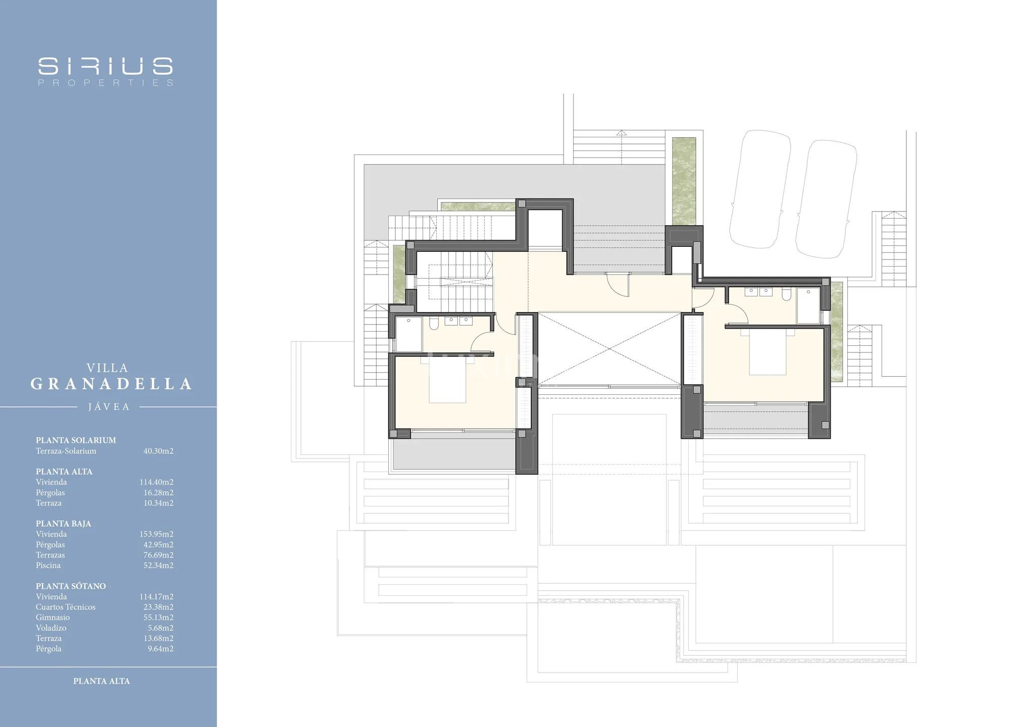 Villa nearing completion in La Granadella — Floor Plan 3
